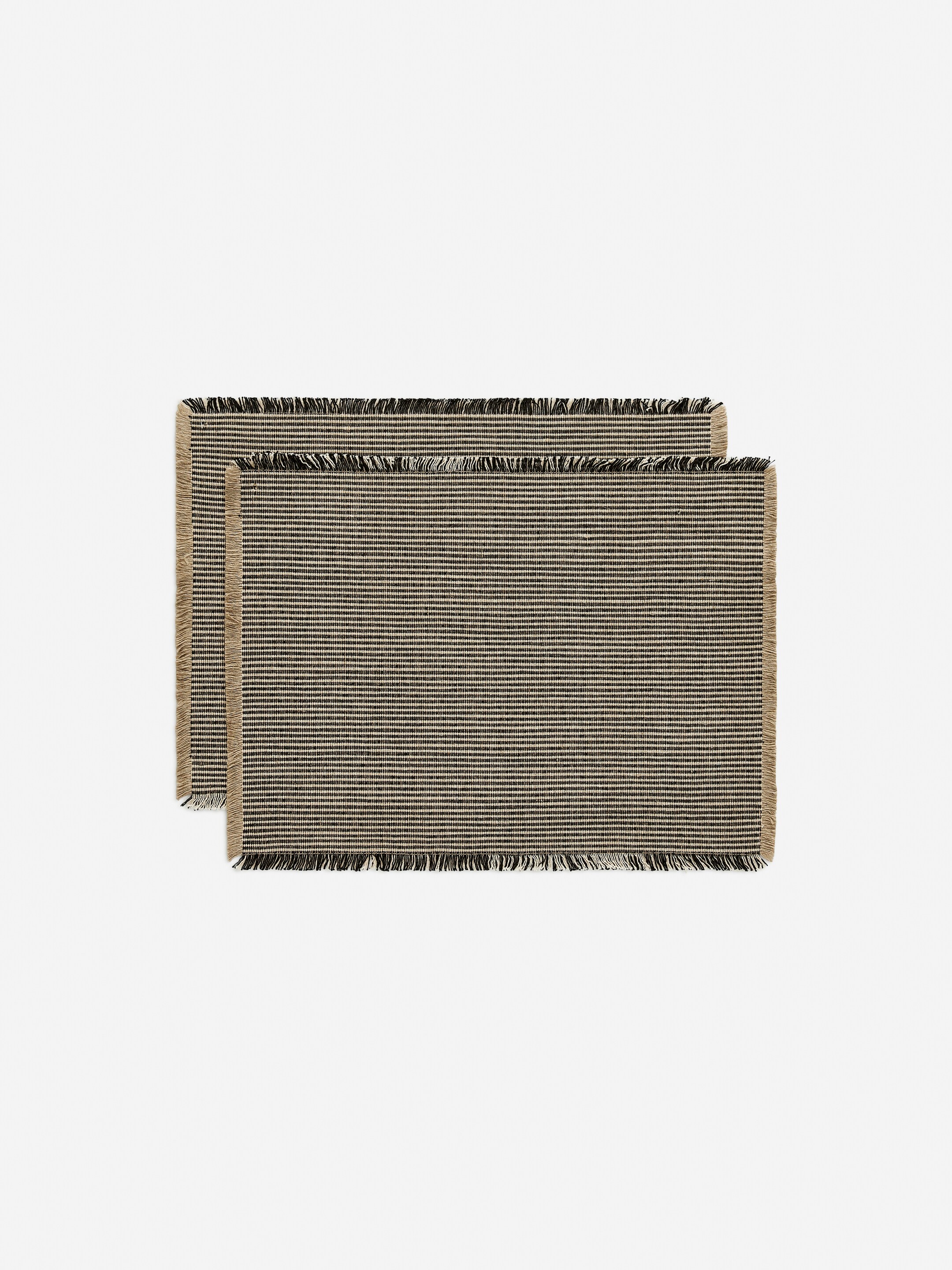Tischset aus Leinenmischung im 2er-Pack - Schwarz/Beige - Haushaltswaren - StillMedia/DescriptiveStillLife - 4