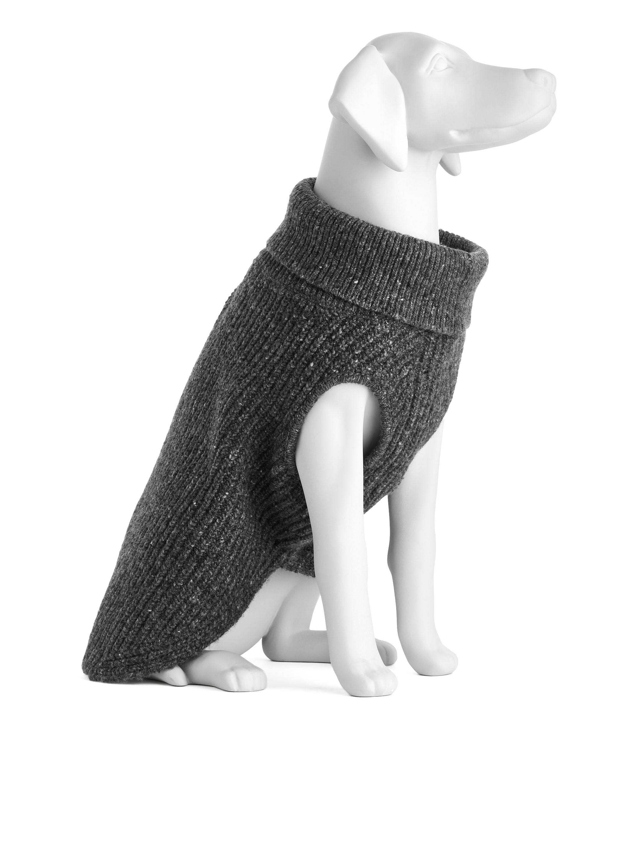 Stickad tröja för hund-#494A4F-12741
