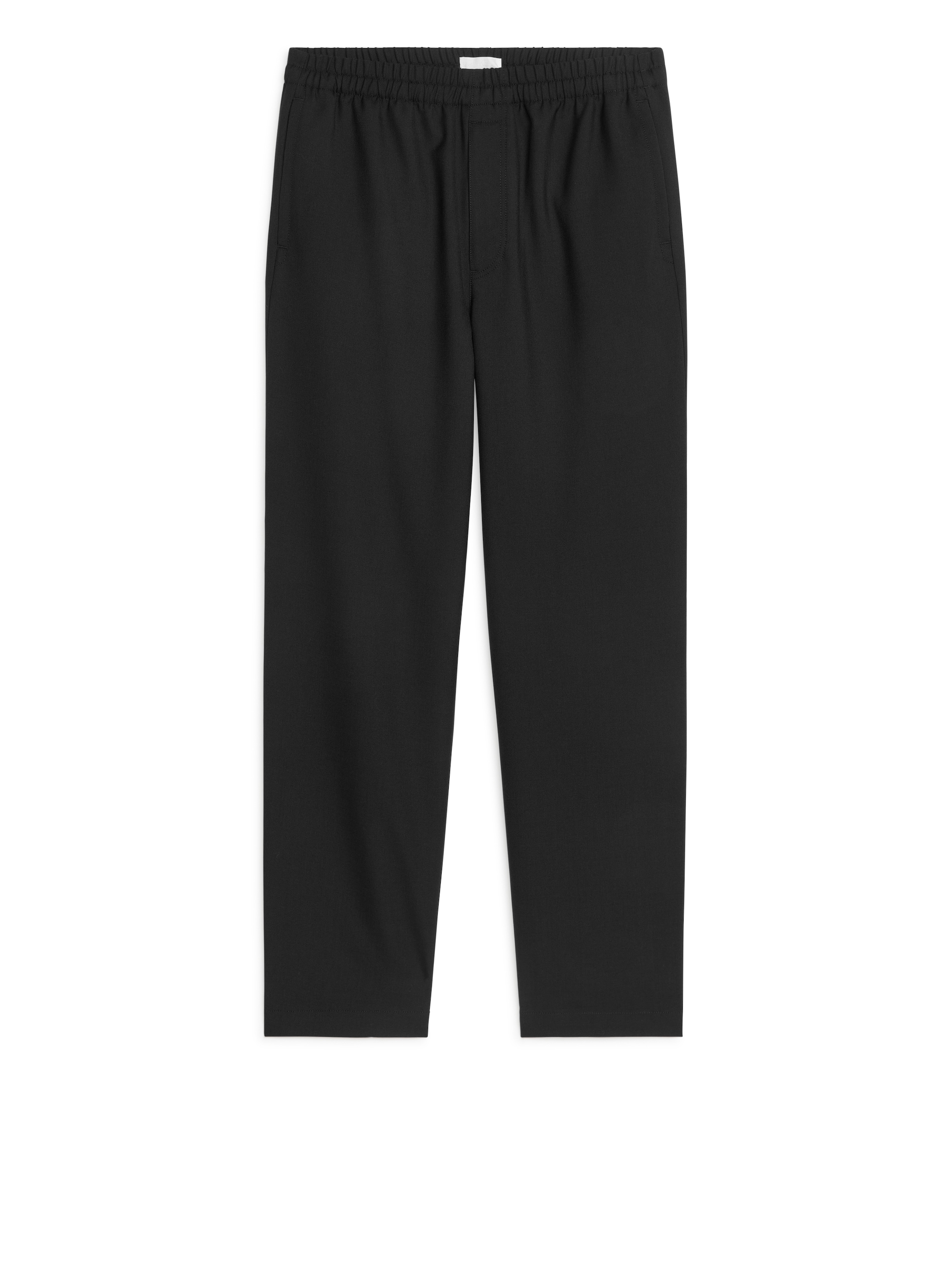 Hopsack Drawstring Trousers - Black - Relaxed fit - Men - StillMedia/DescriptiveStillLife - 2