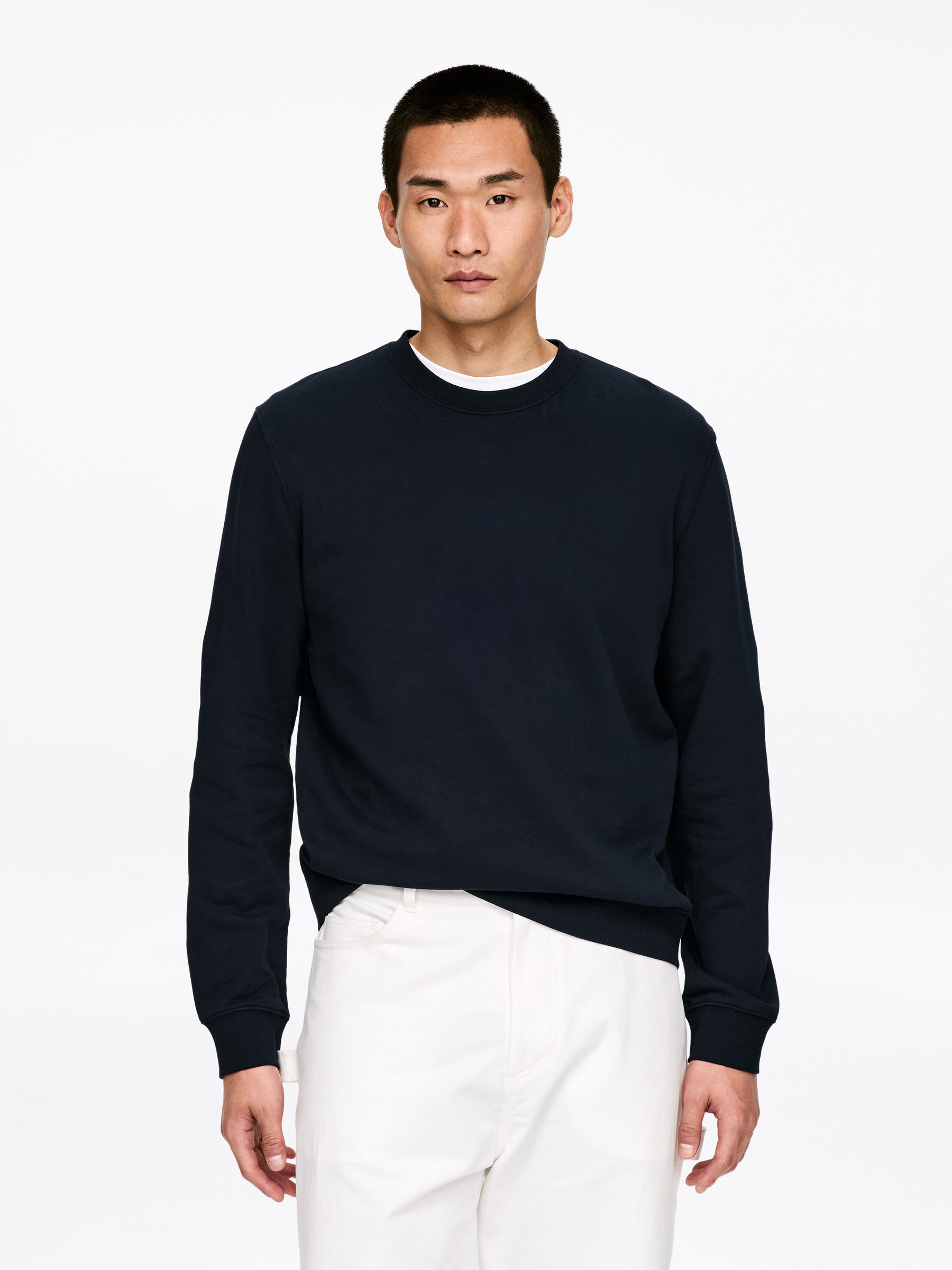 Mid-Weight Sweatshirt - Dark Blue - Regular fit - Men - StillMedia/Lookbook - 11