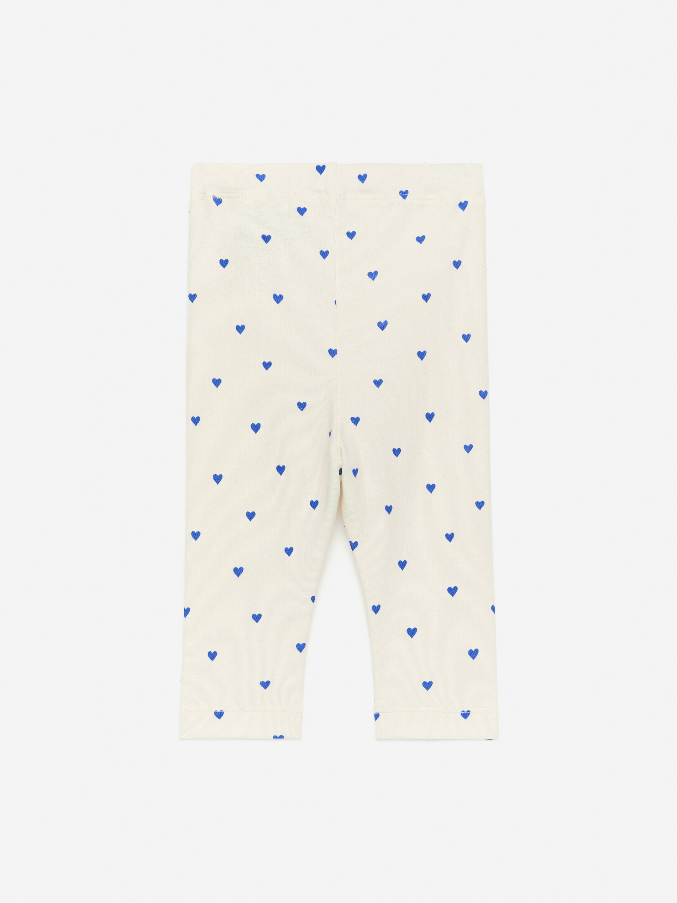 Trikåleggings - Off-white/blå hjärtan - Children - StillMedia/DescriptiveStillLife - 2