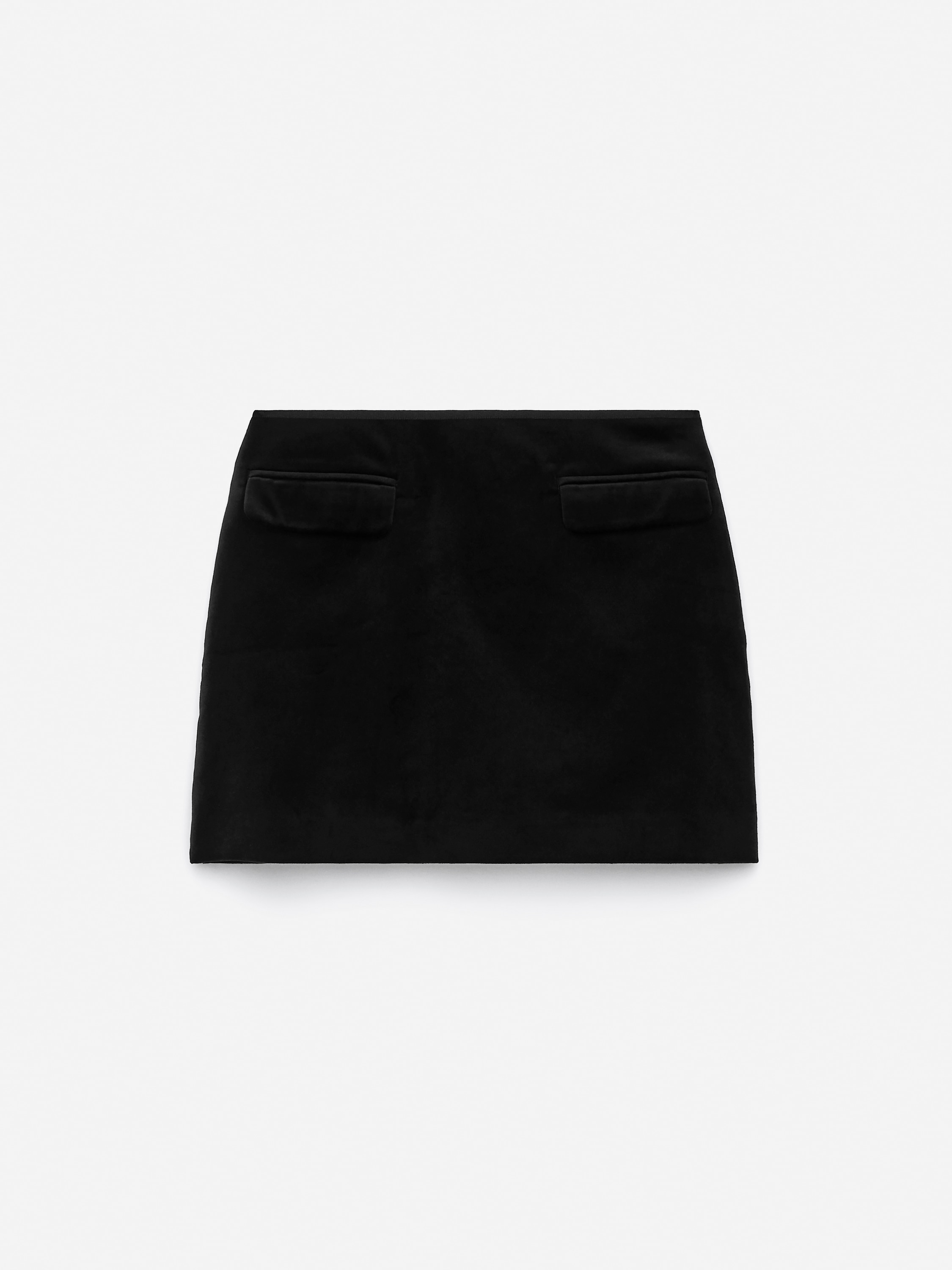 Miniskjørt i fløyel - Svart