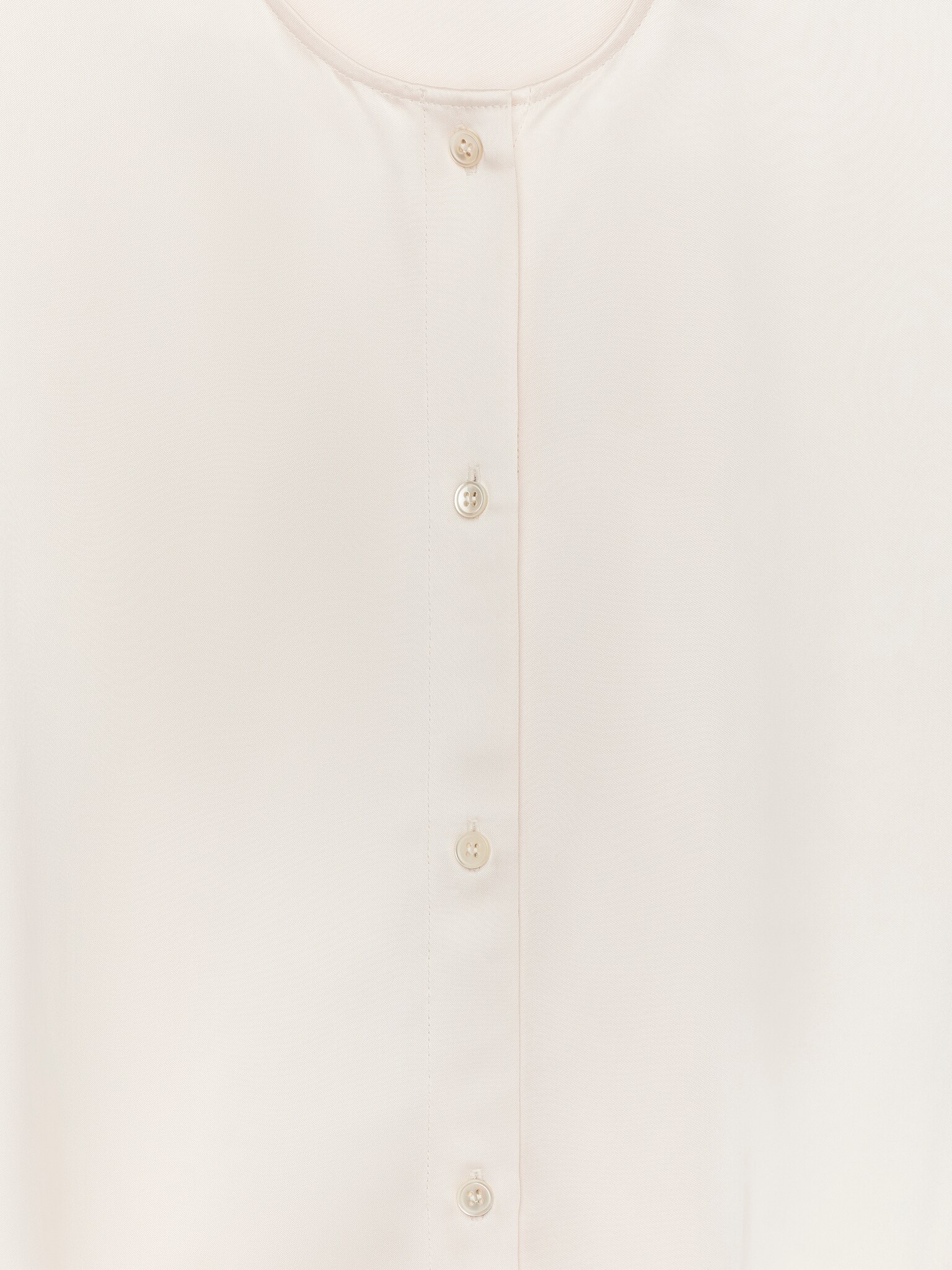 Saténová halenka s objemnými rukávy - Off White - 4