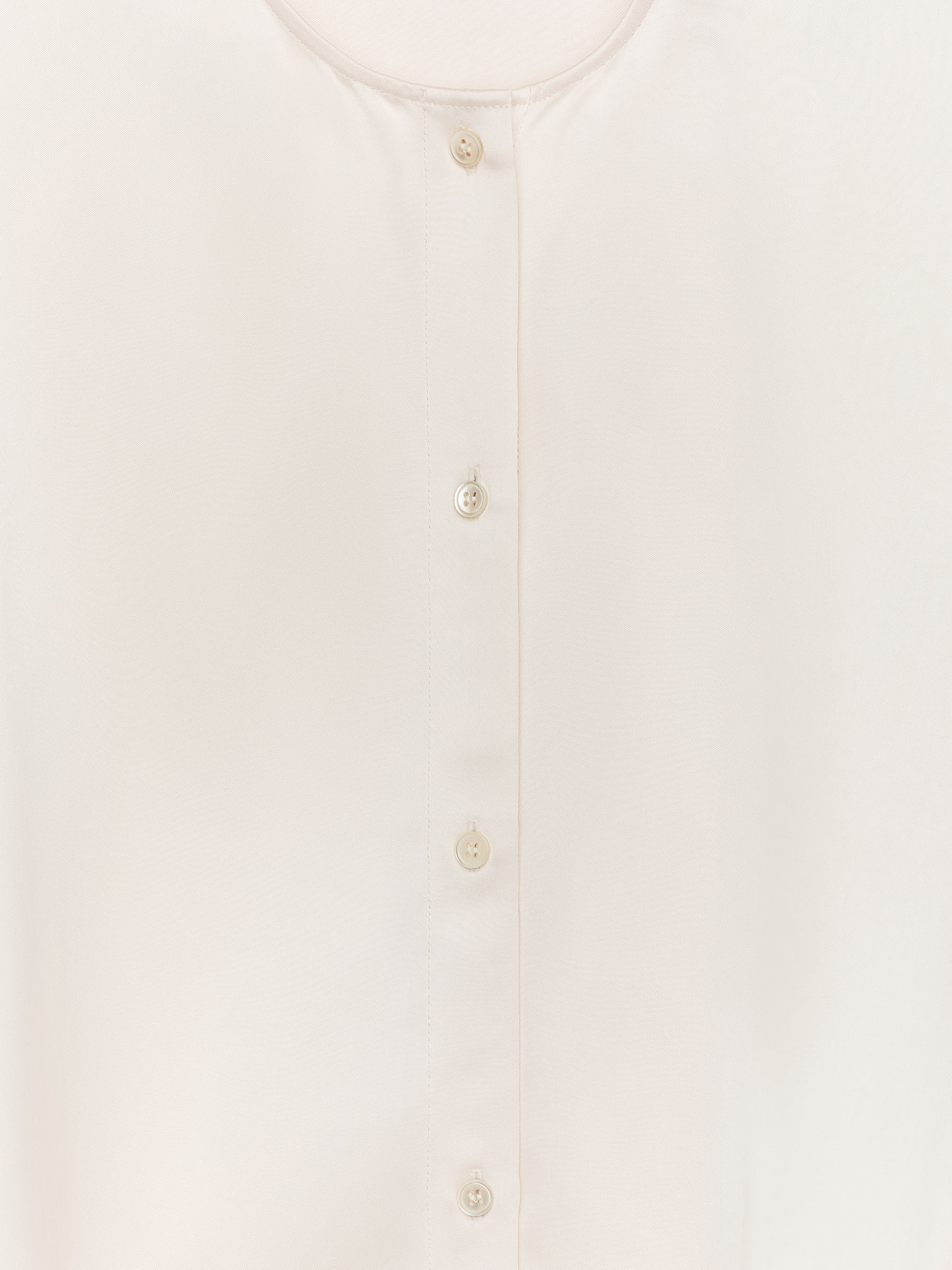 Volume-Sleeve Satin Blouse - Off White - Loose fit - Women - StillMedia/DescriptiveDetail - 2