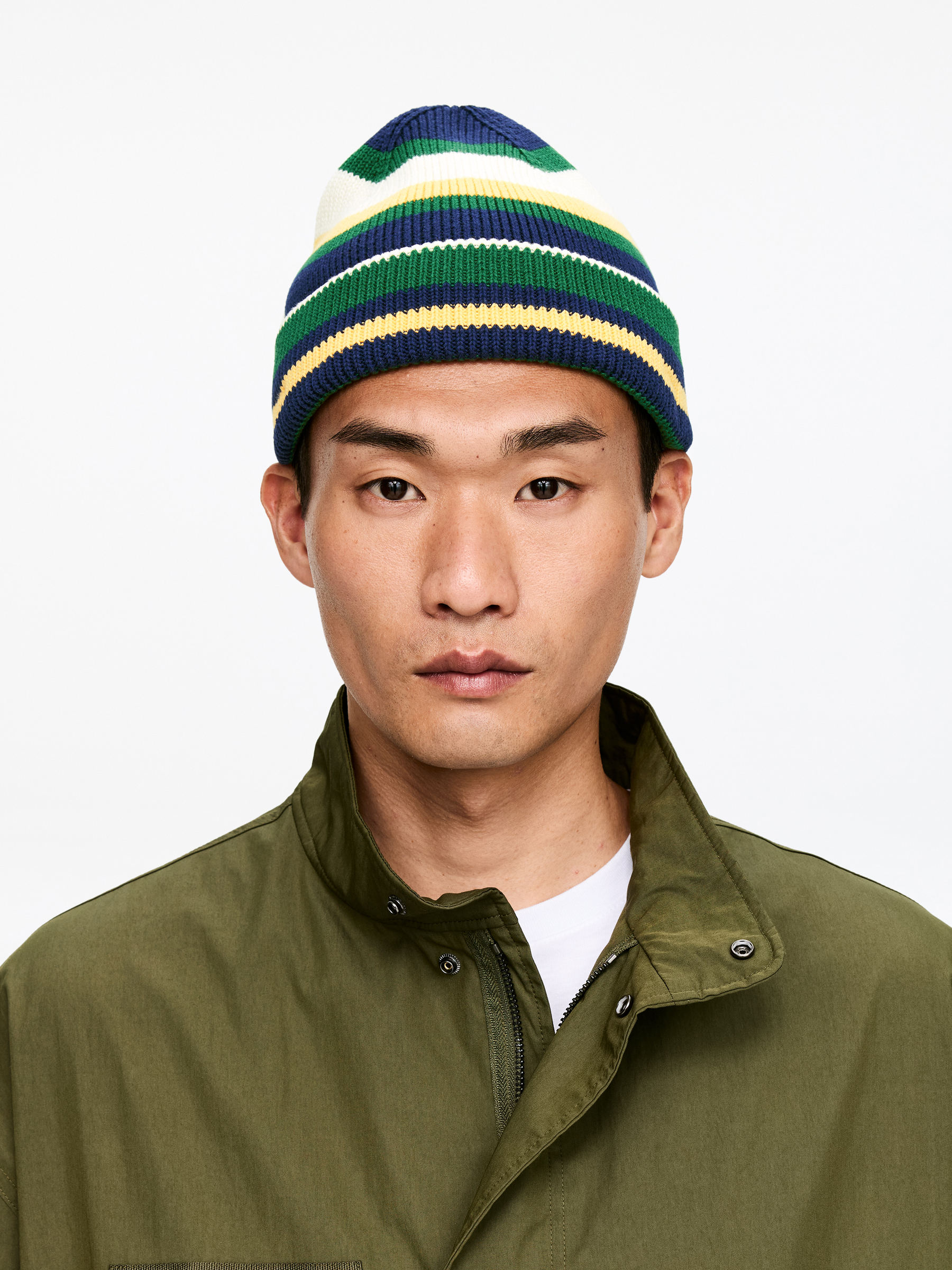 Mössa i bomull - Grön/flerfärgad - Men - StillMedia/Lookbook - 2