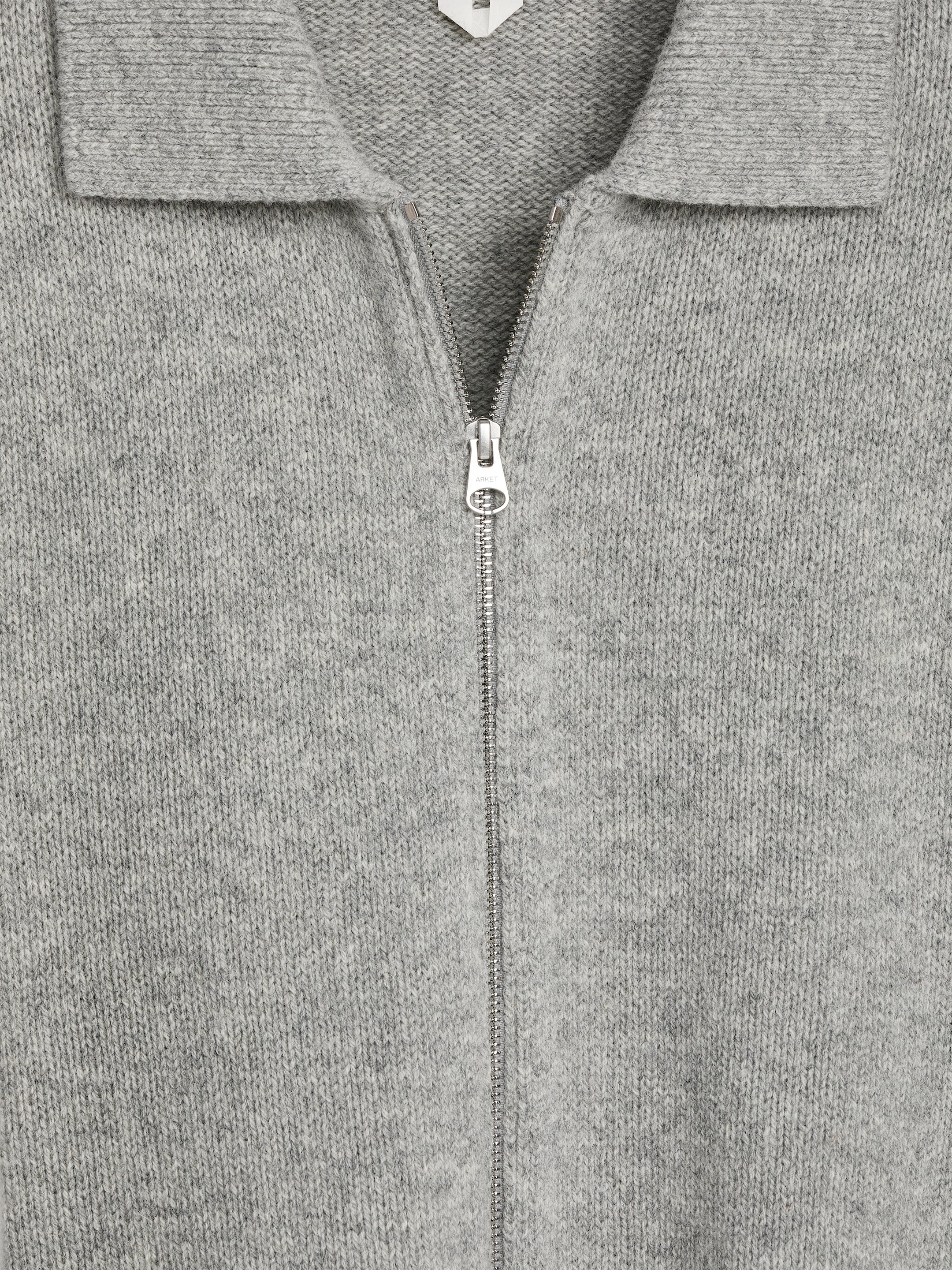 Ullkofta med dragkedja - Gråmelerad - Regular fit - Men - StillMedia/DescriptiveDetail - 1