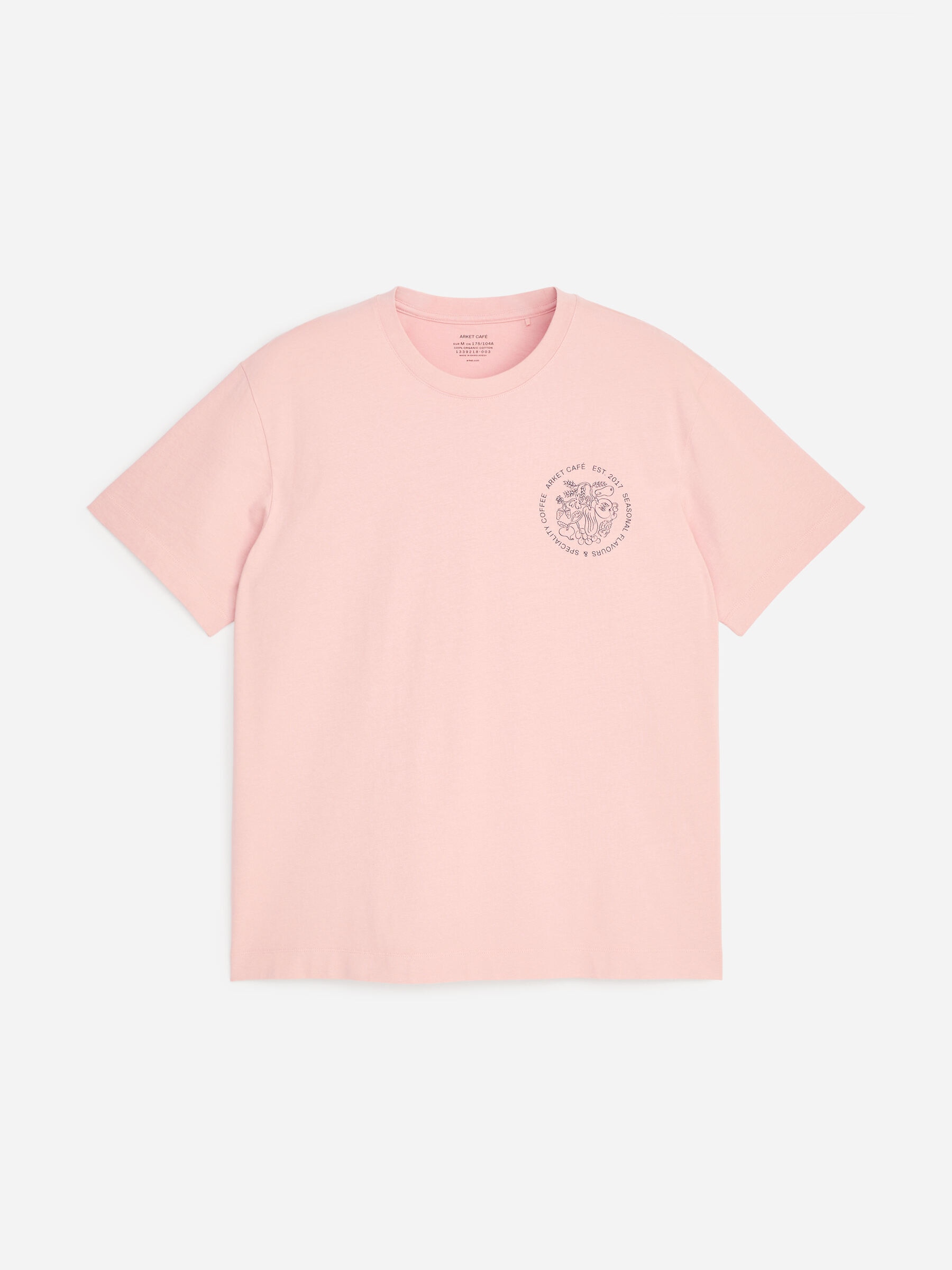 ARKET CAFÉ Printed T-Shirt - Pink - Loose fit - Café - StillMedia/DescriptiveStillLife - 1