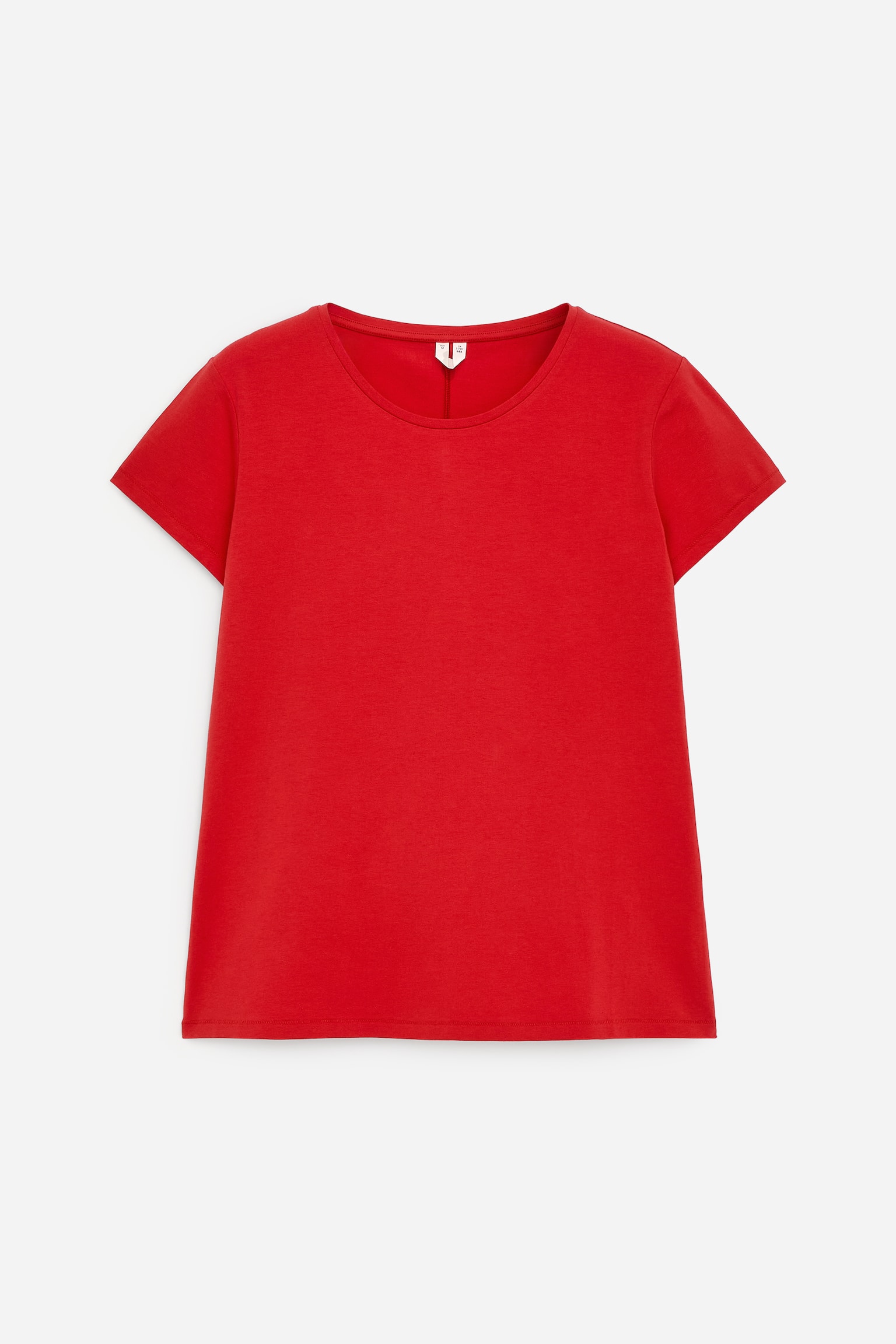 Slim-fit T-shirt met kapmouwtjes - Rood/Wit/Zwart - 2