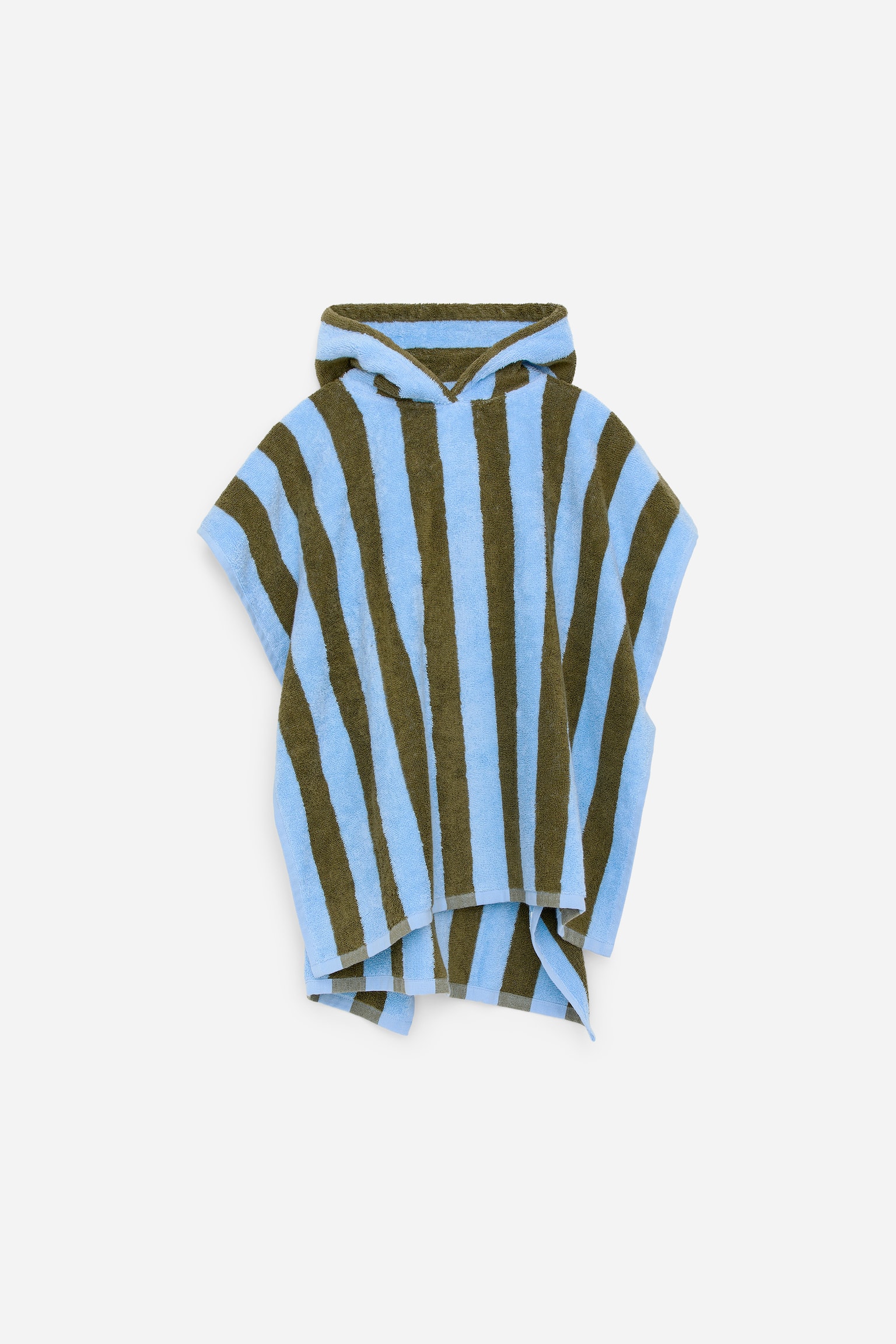 Serviette à capuche-Bleu/Vert kaki - 1