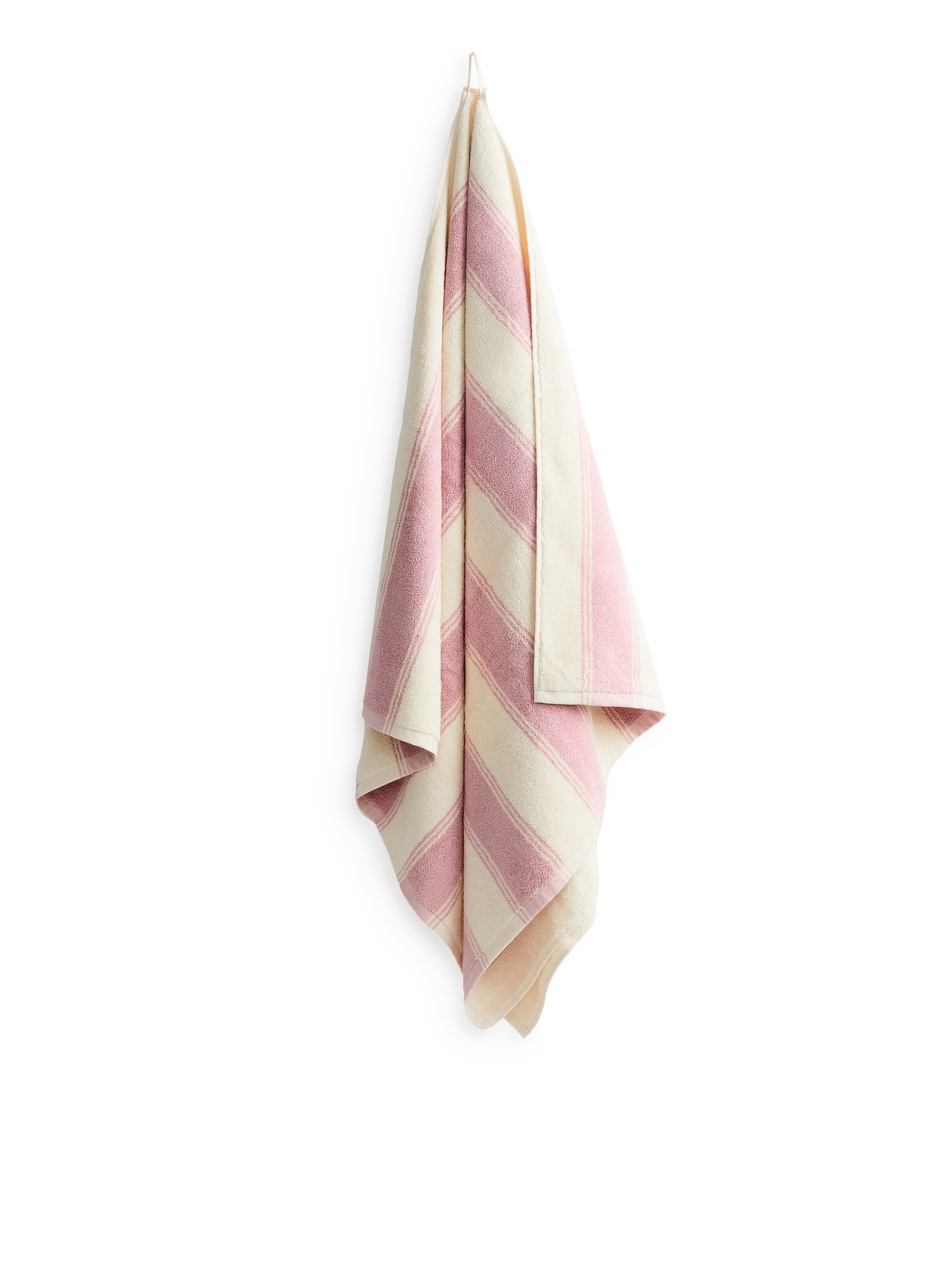 Bath Towel 80 x 165 cm - Pink/Off White