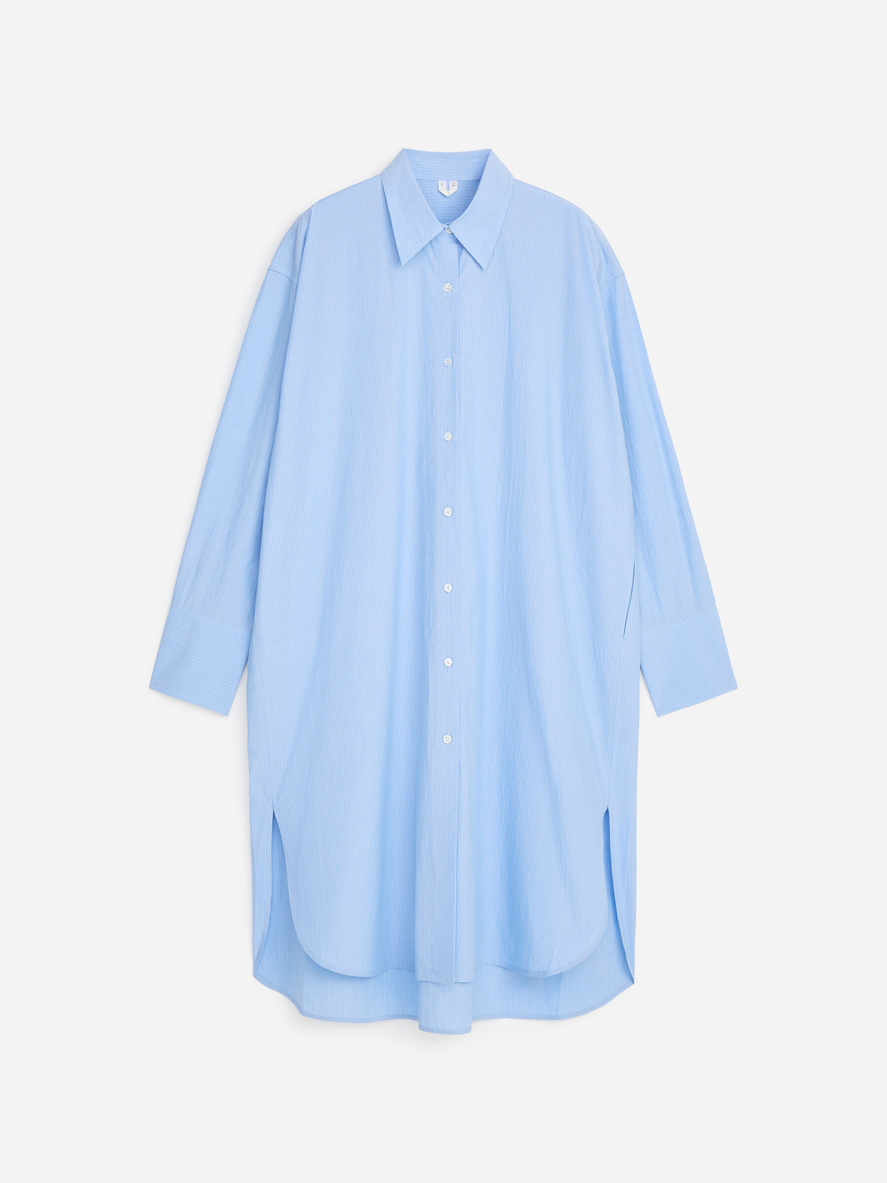 Skjortklänning i bomull - Blå/randig - Loose fit - Women - StillMedia/DescriptiveStillLife - 1