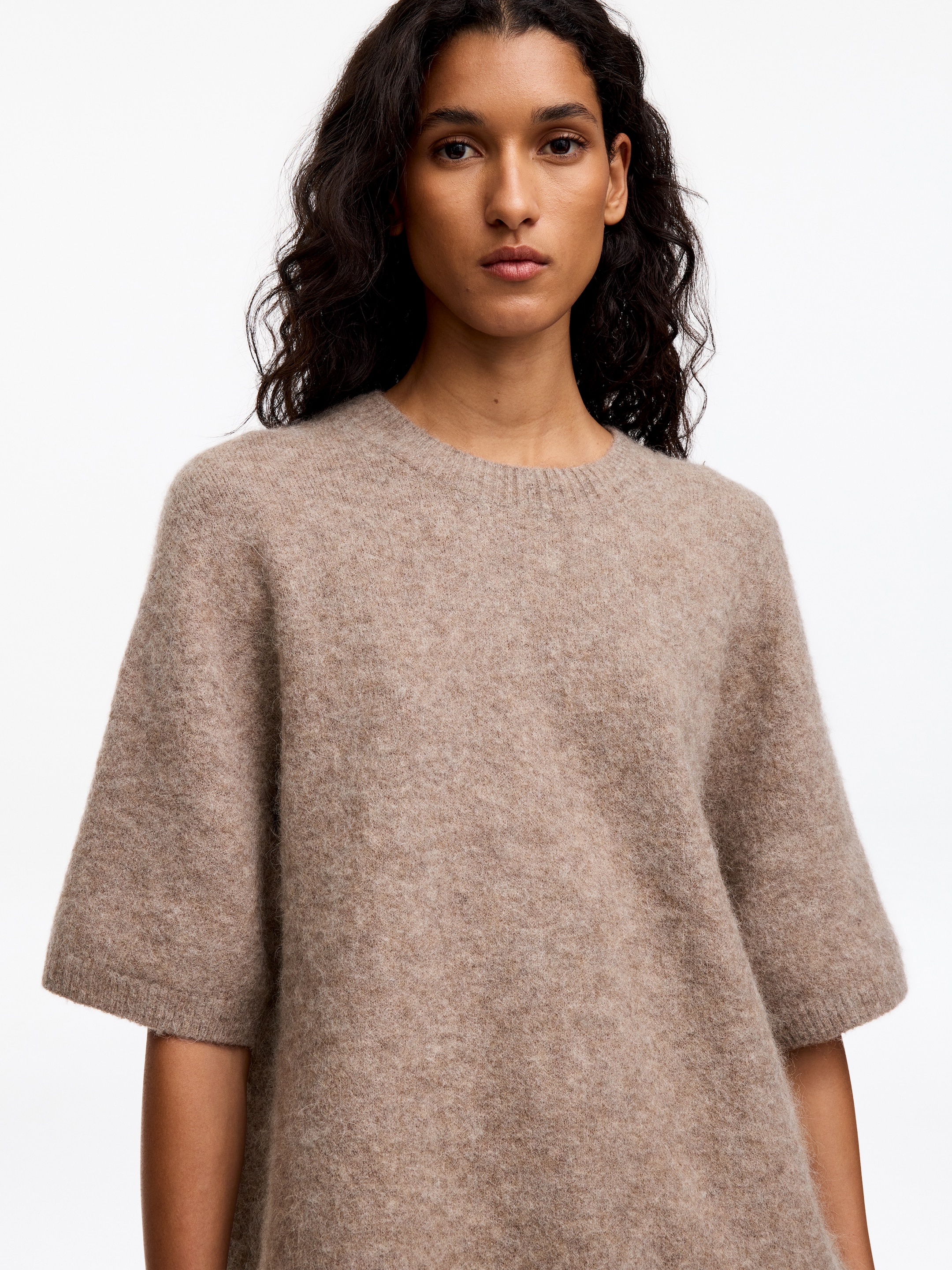 Alpaca-Wool Blend Jumper - Light Taupe - Loose fit - women - StillMedia/Lookbook - 2