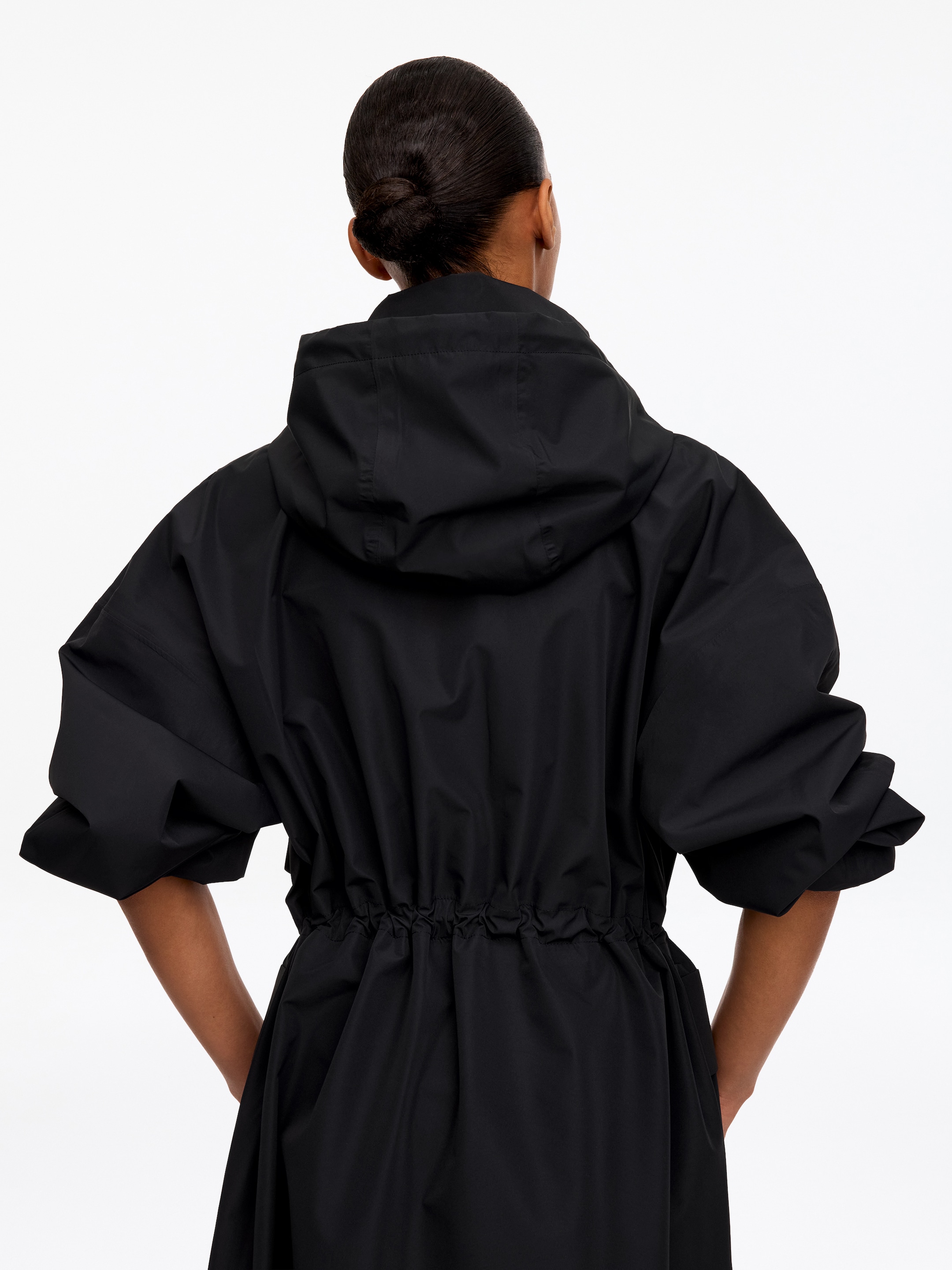 Hooded rain parka - Black - Regular fit - women - StillMedia/Lookbook - 4