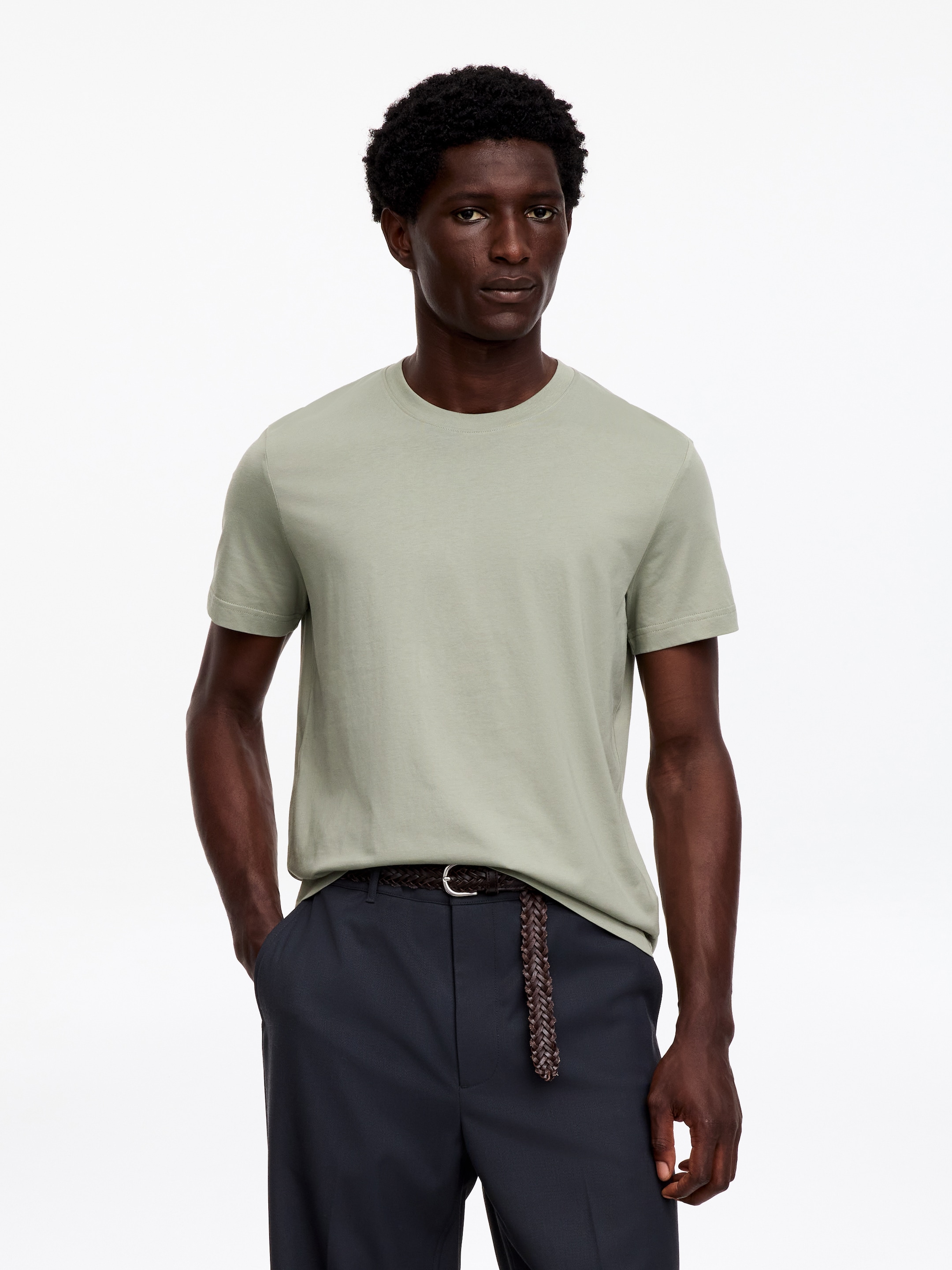 Camiseta regular fit de 170 GSM-Green-20477