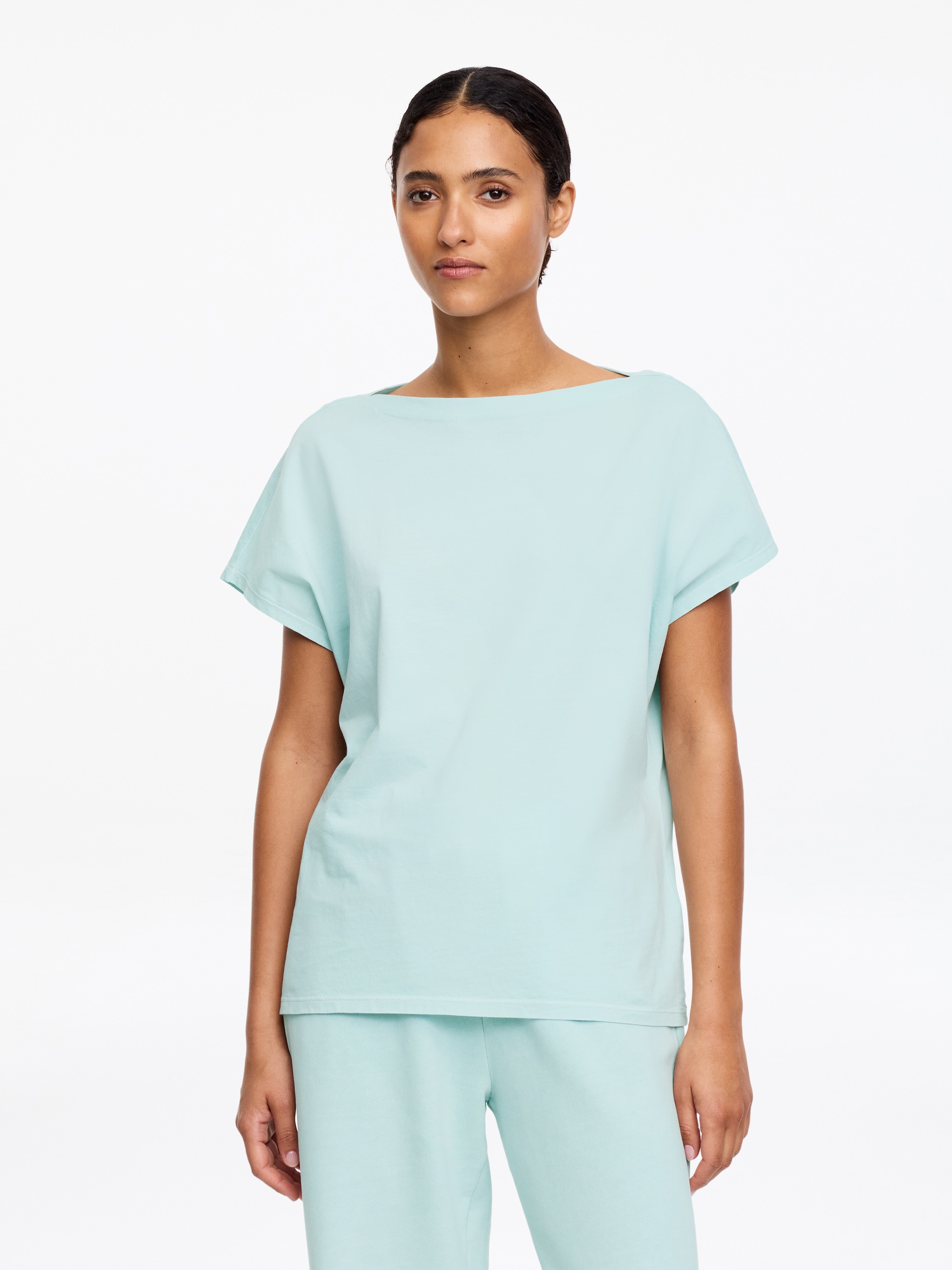 Cap-Sleeve Top-#C5D8DB-18707