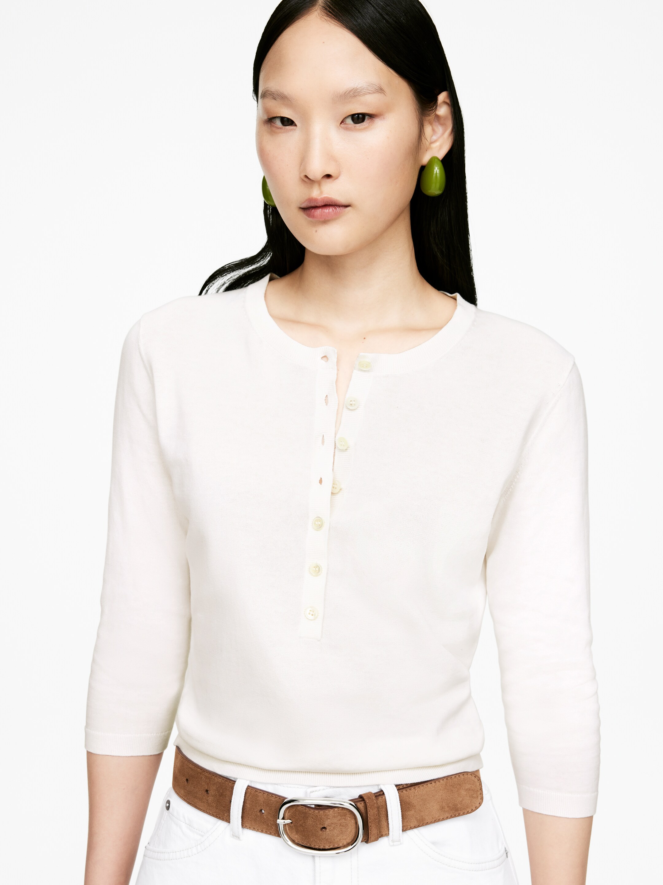 Vis større bilde: Henleytopp i bomull - Hvit - DAME | H&M NO 4