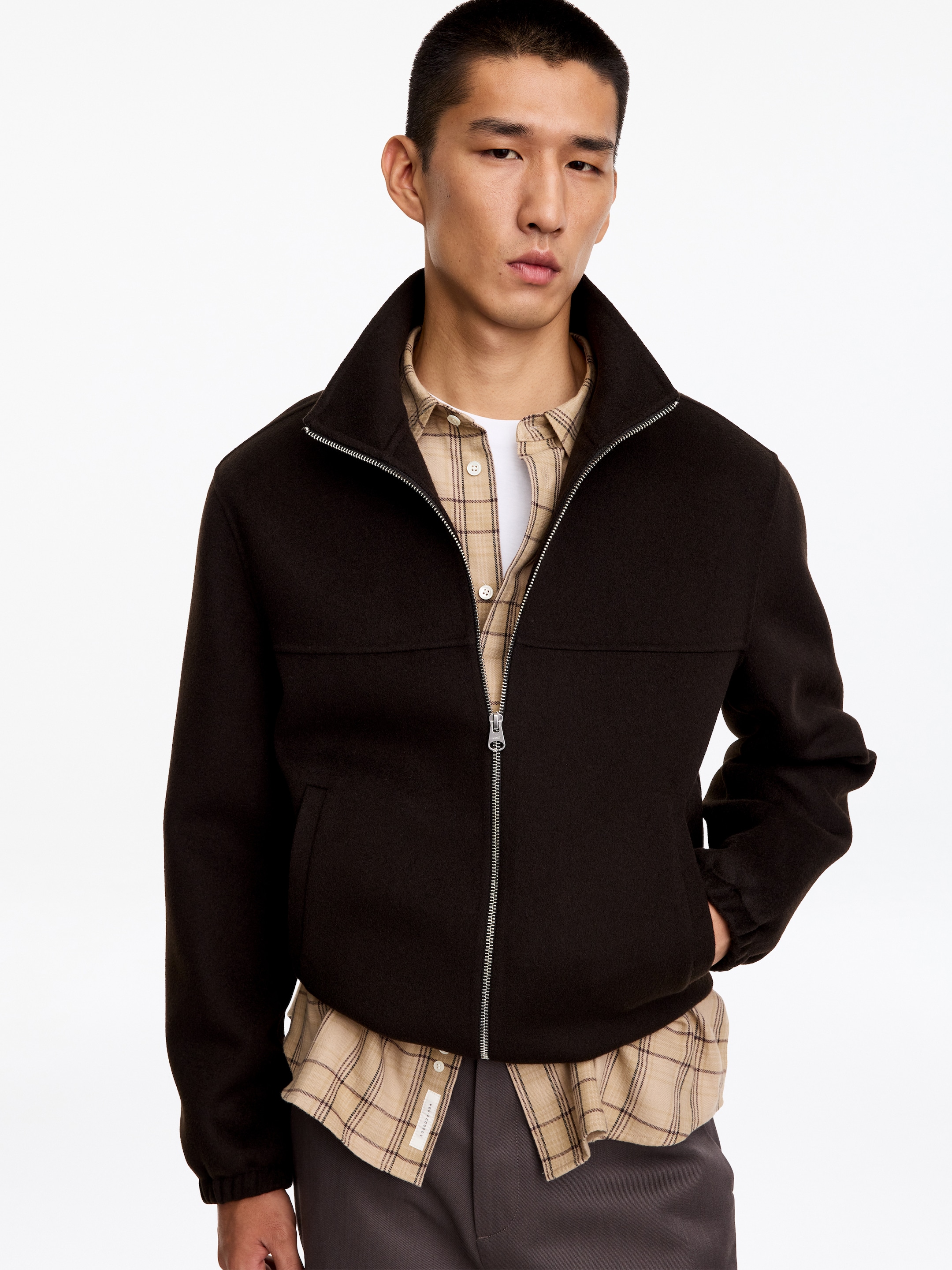 Camicia in flanella spazzolata - Motivo a quadri/Beige - Relaxed fit - men - StillMedia/Lookbook - 4