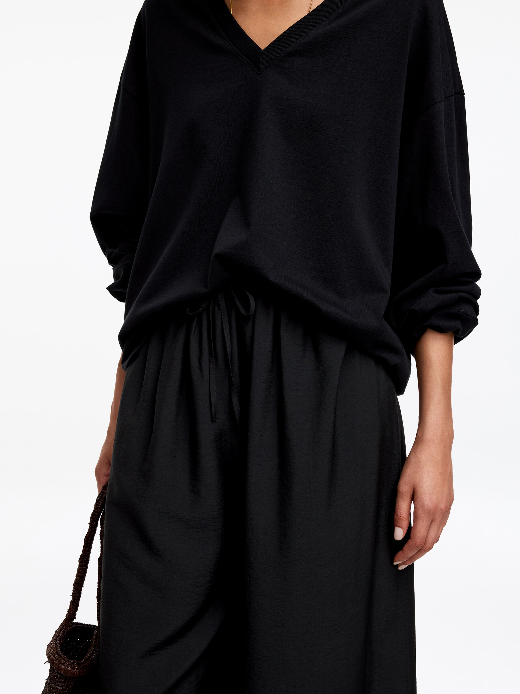 Szerokie spodnie - Czarny - Luźny fason - Women - StillMedia/Lookbook - 3
