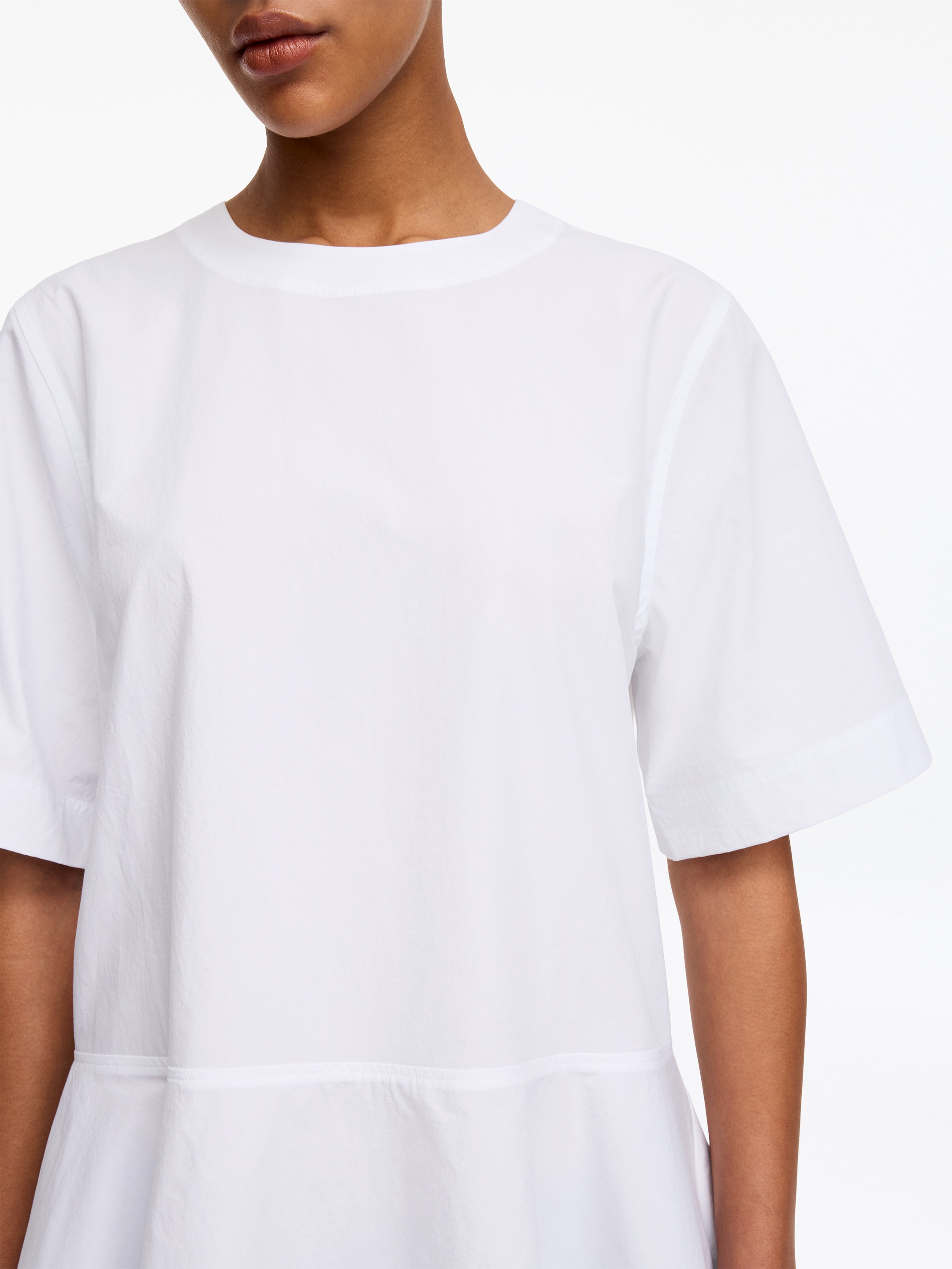 T-shirt in cotone Pima con baschina - Bianco - Regular fit - Women - StillMedia/Lookbook - 2