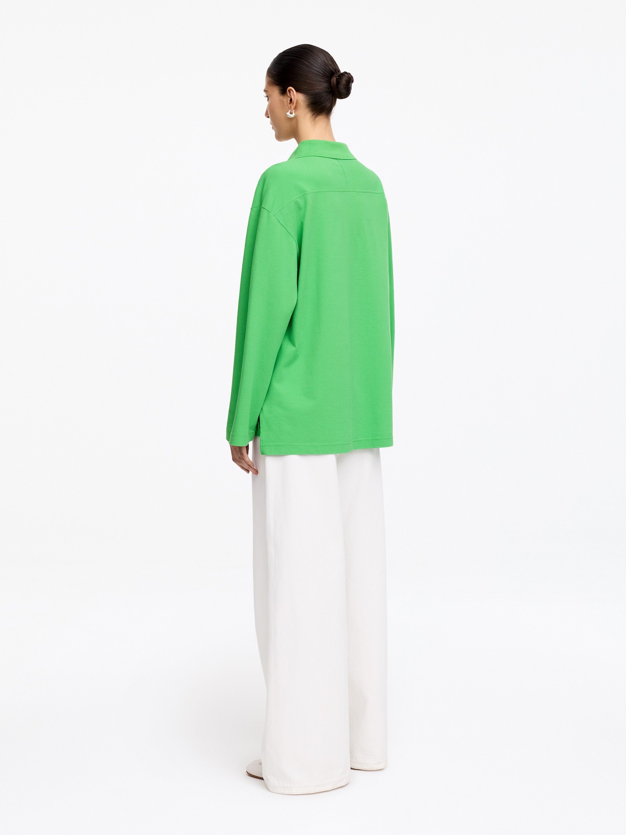 Polo in piqué - Verde - Regular fit - Women - StillMedia/Lookbook - 5