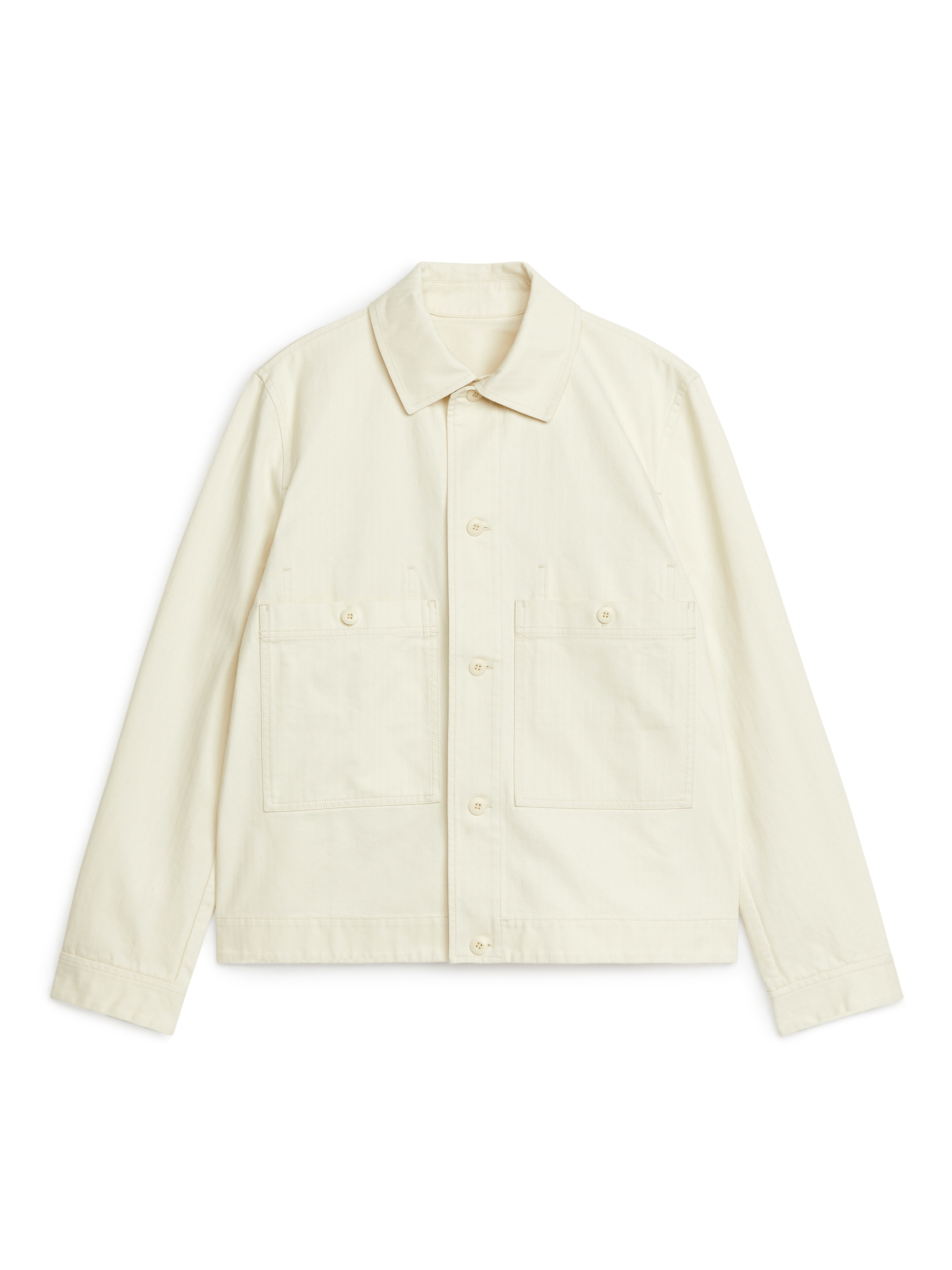 Bomullsjacka - Off-white - Regular fit - Men - StillMedia/DescriptiveStillLife - 1