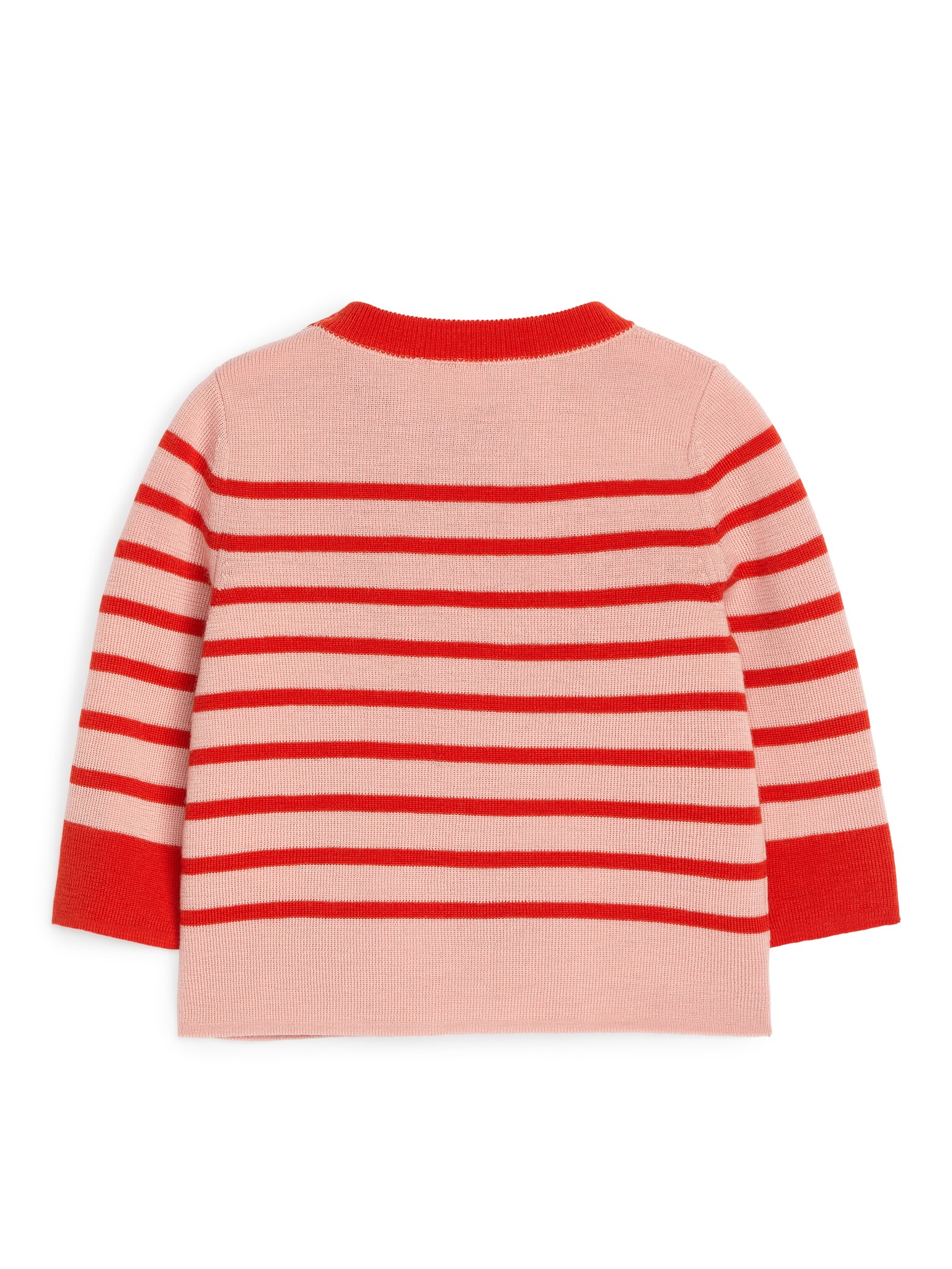 Wollpullover - Rosa/Rot/Dunkelblau/Cremeweiß - 3