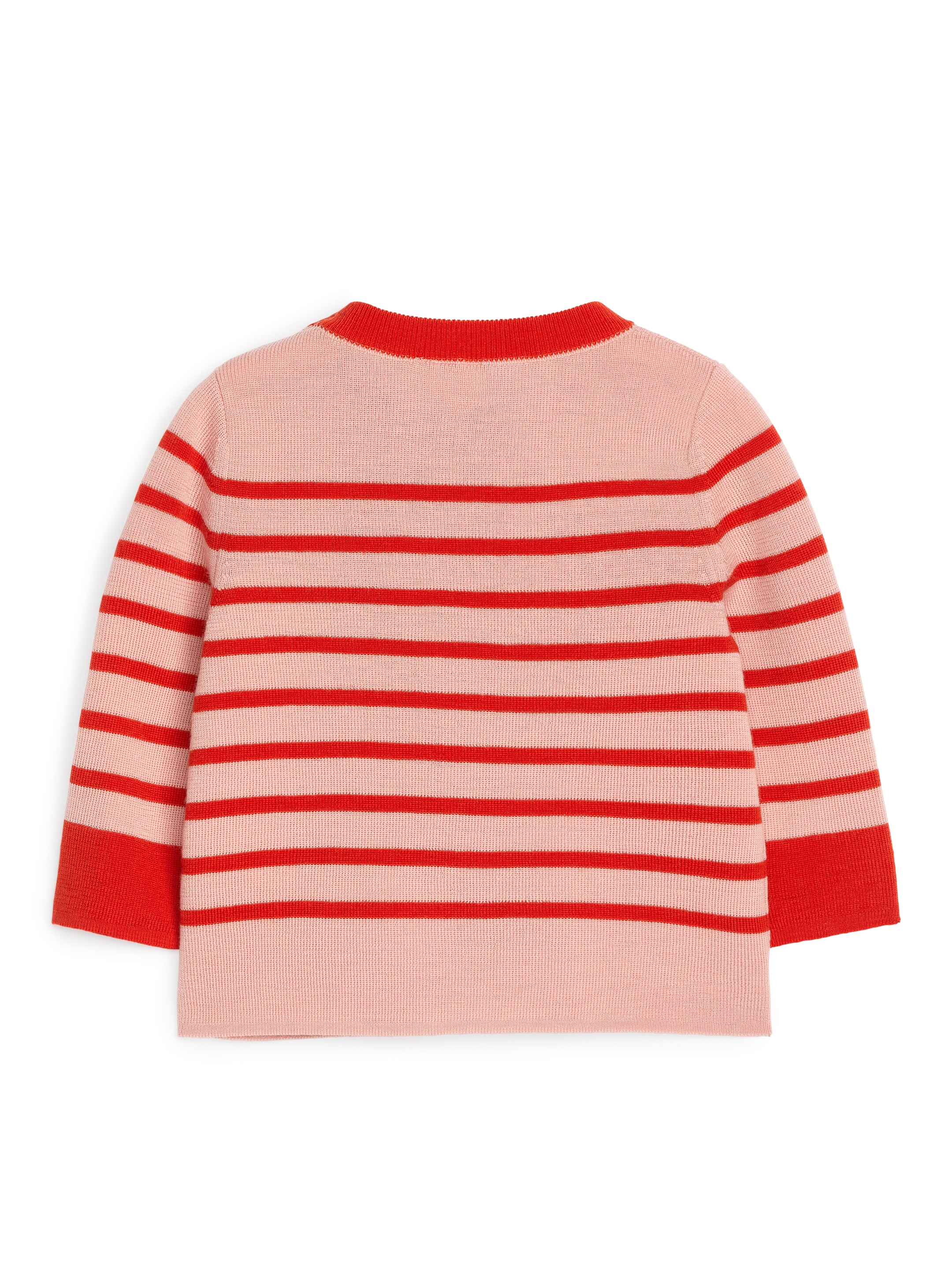 Visa större bild: Stickad tröja i merinoull - Rosa/röd - BARN | H&M SE 2