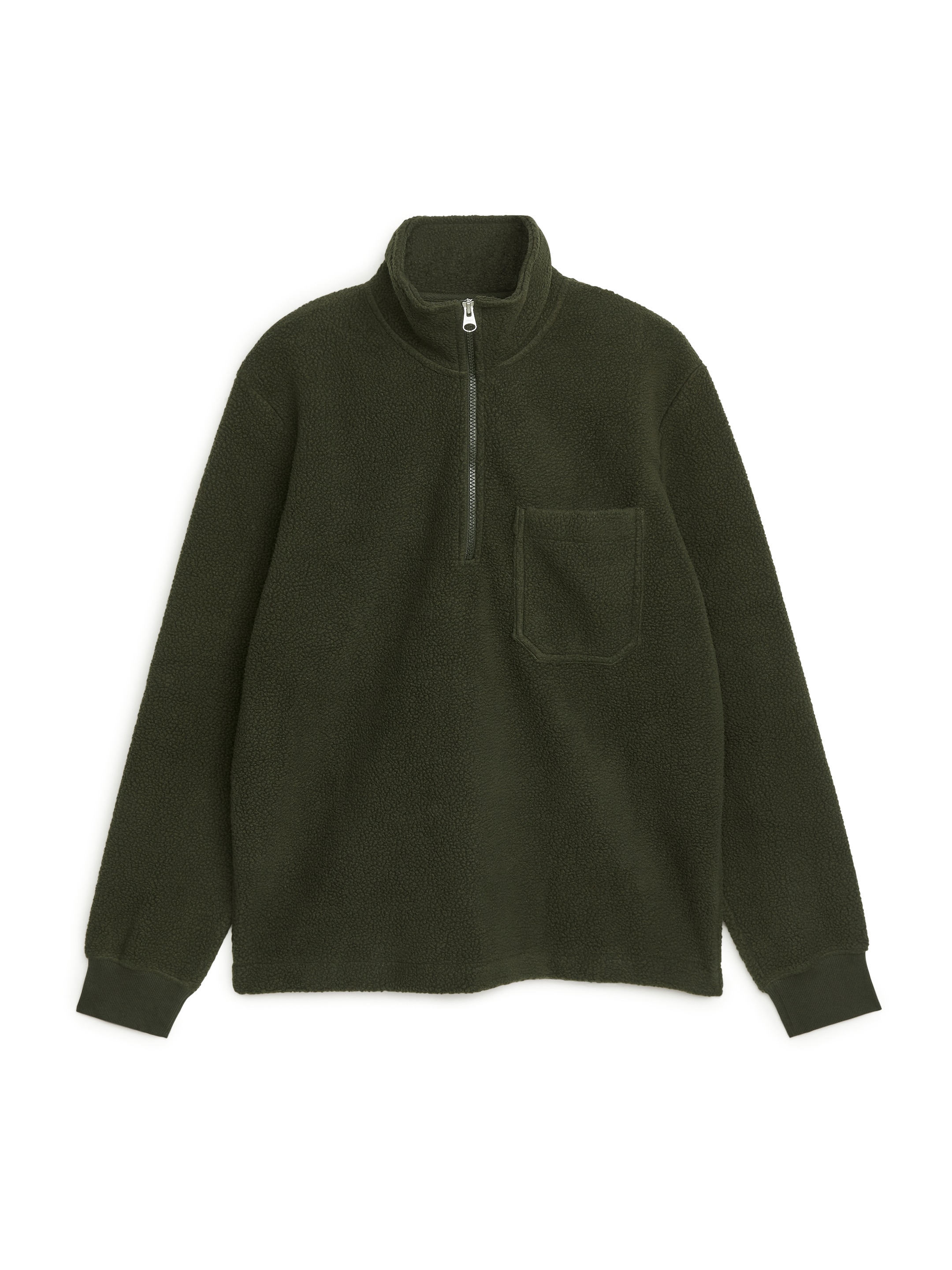 Fleecepullover mit kurzem Reißverschluss - Dunkelgrün - Regular Fit - Herren - StillMedia/DescriptiveStillLife - 6