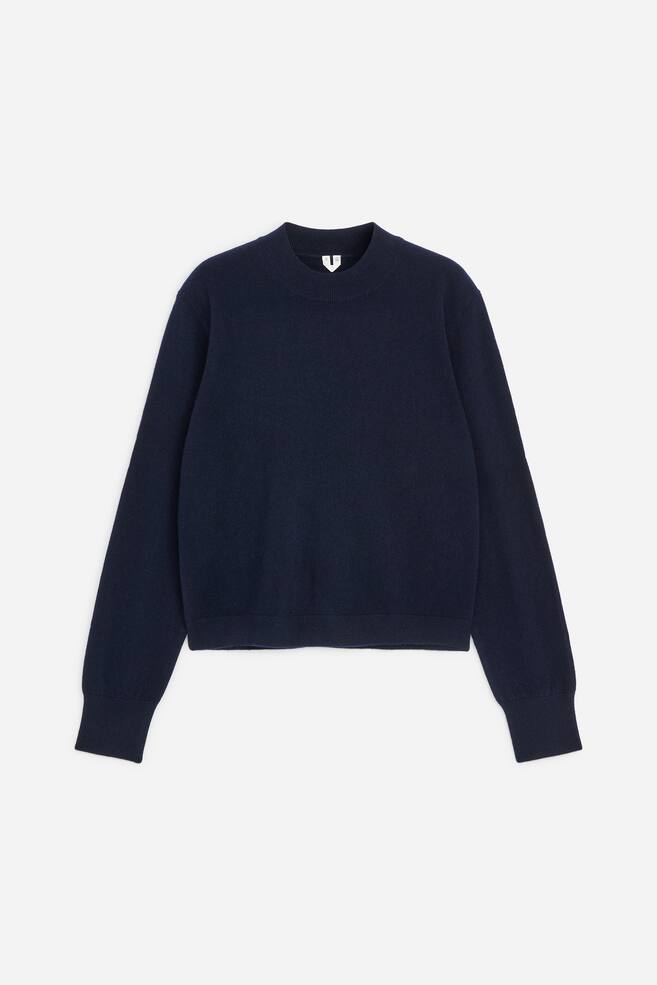 Jersey de lana merino suave - Azul marino/Beige/Rojo - 1