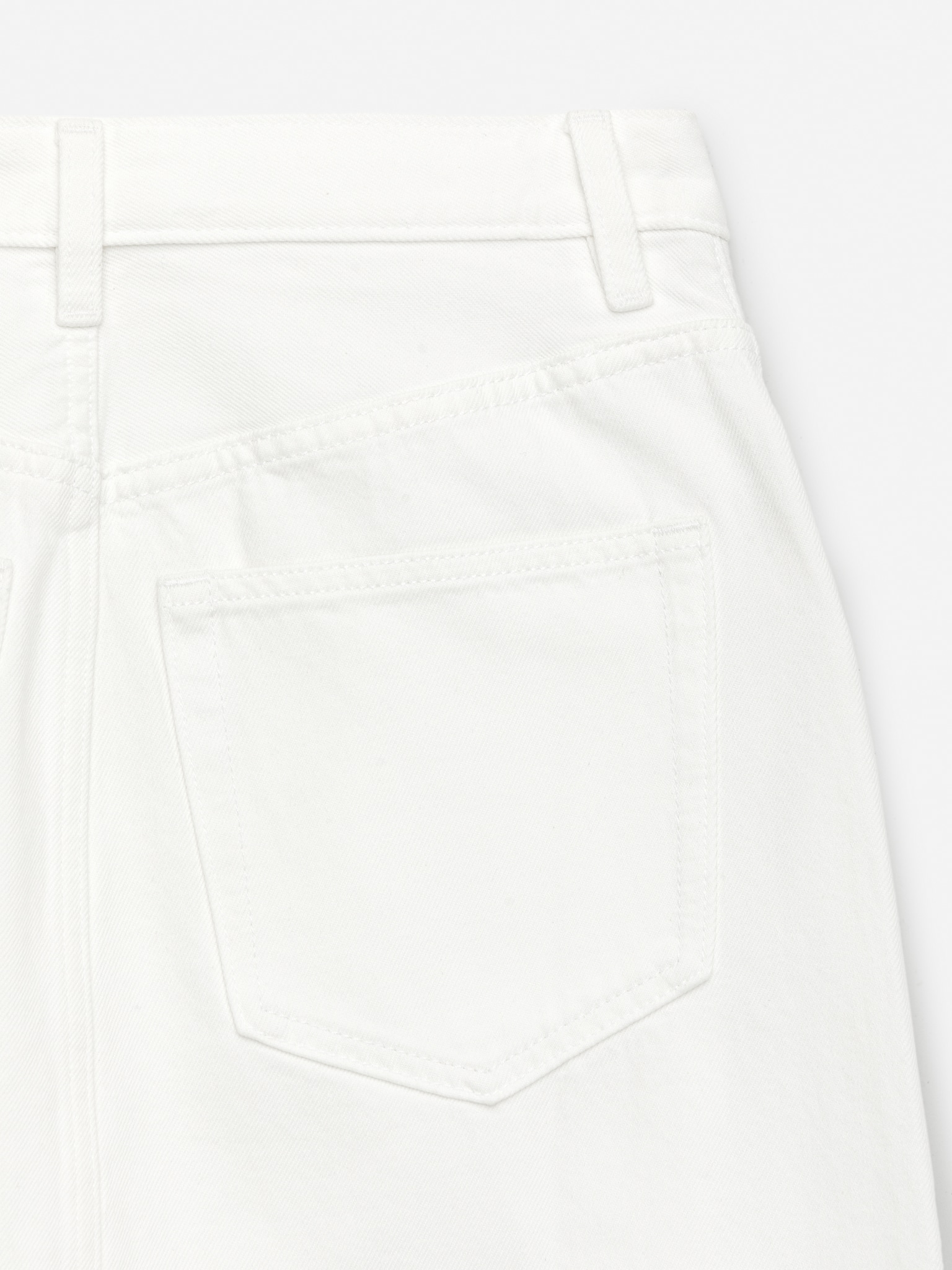 Jupe portefeuille en jean - Blanc - 4