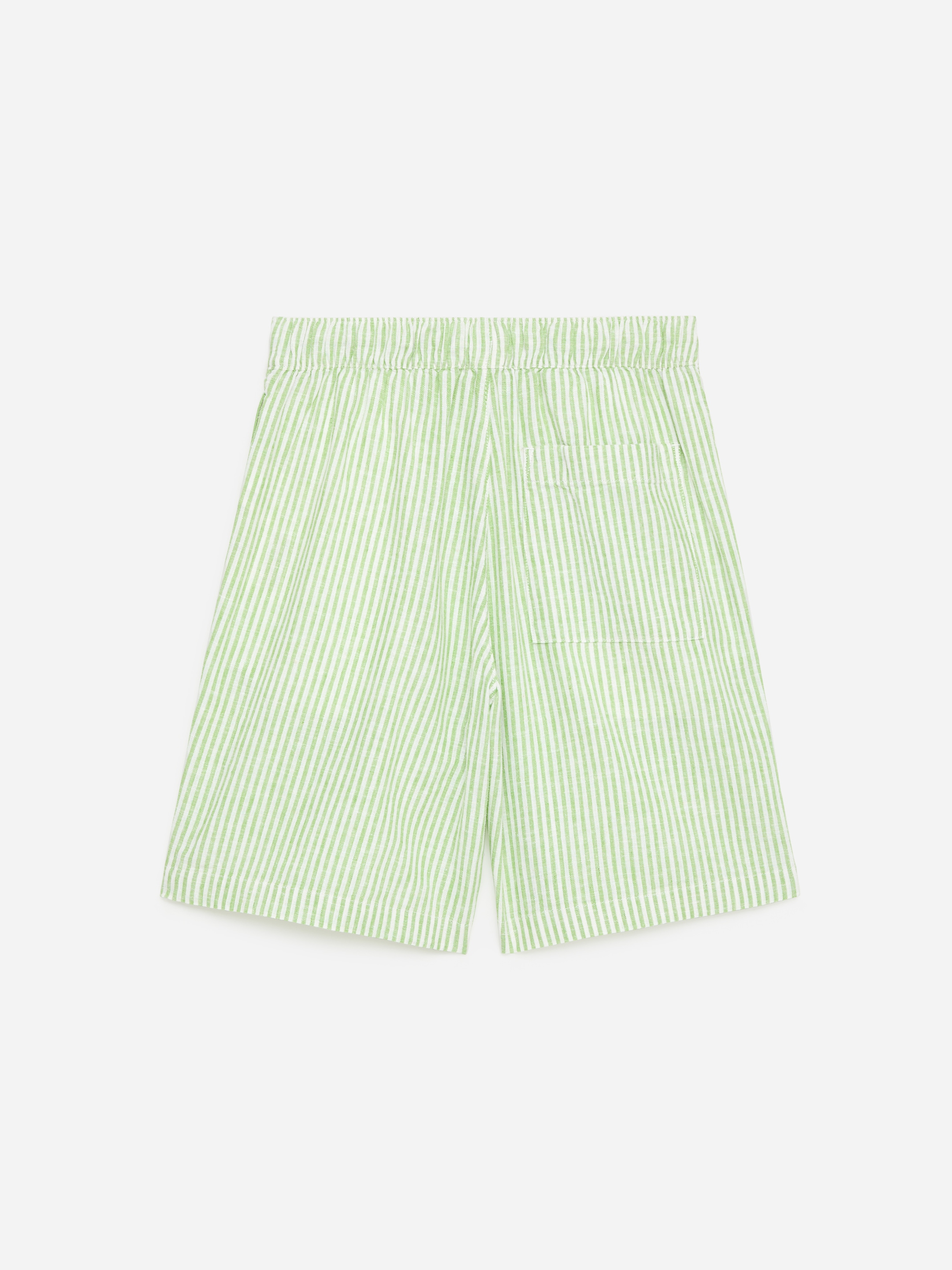 Short en lin - Vert/Blanc - Regular fit - Enfant - StillMedia/DescriptiveStillLife - 1
