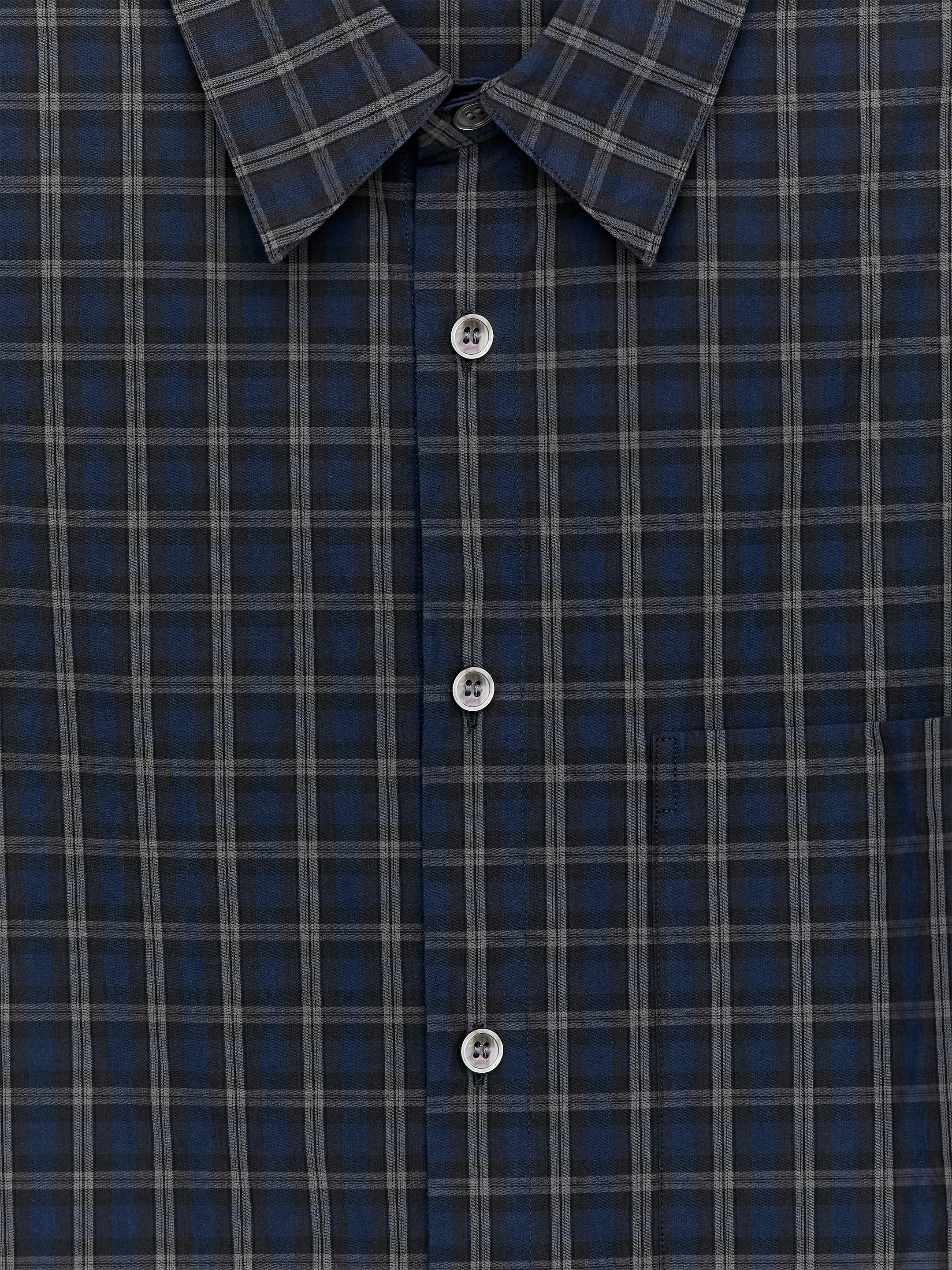 Oversized Poplin Shirt - Blue/Checkered - Oversized - Men - StillMedia/DescriptiveDetail - 1