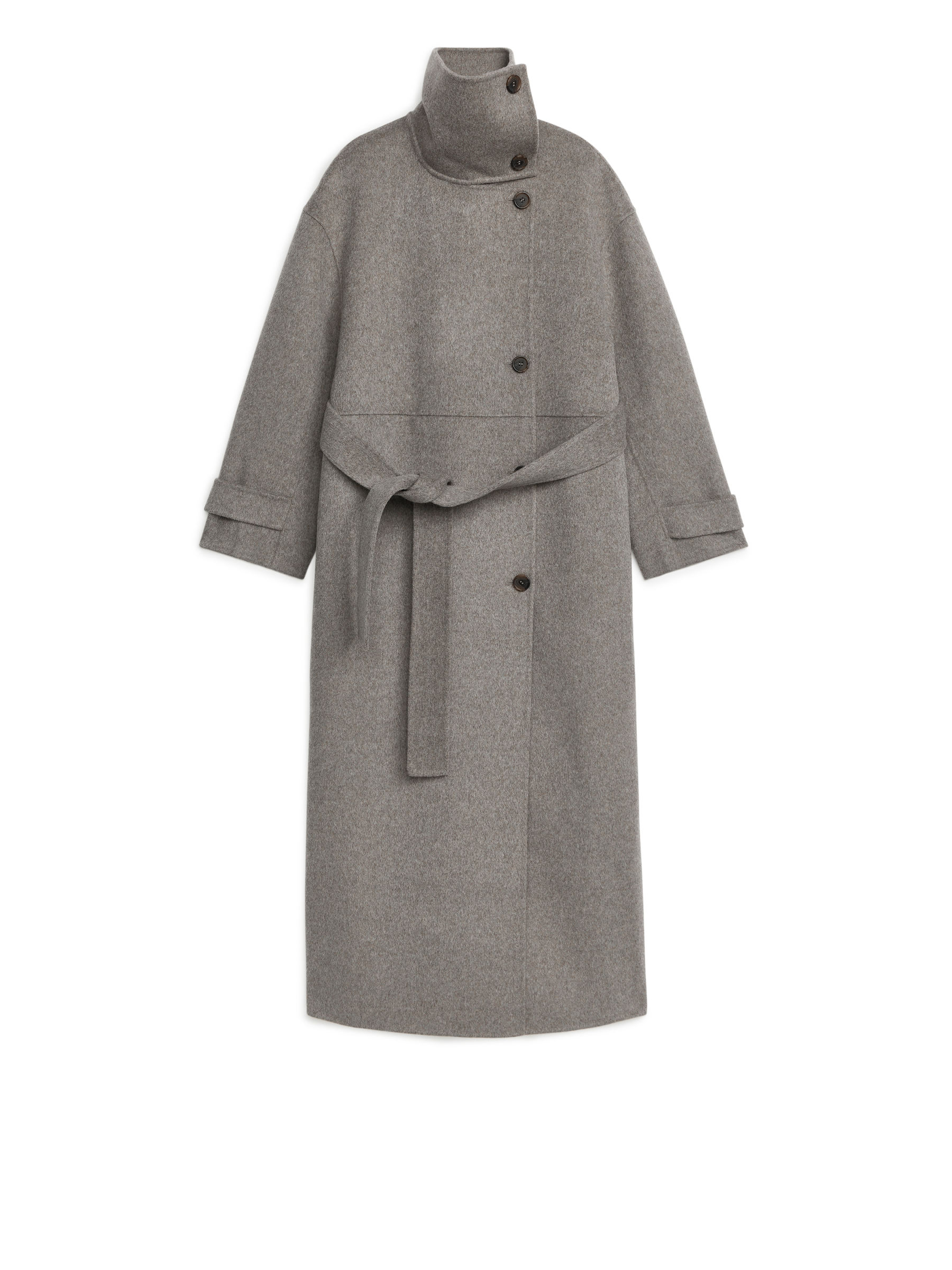 Double-Face Wool Coat - Mole - Regular fit - Women - StillMedia/DescriptiveStillLife - 3