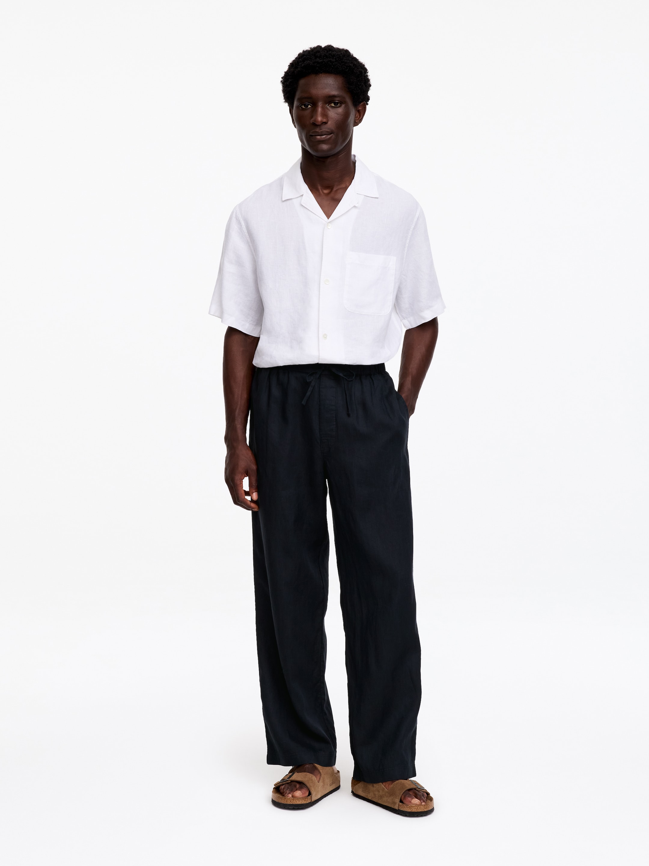 Lockere Leinenhose - Dunkelblau - Relaxed Fit - Men - StillMedia/Lookbook - 6