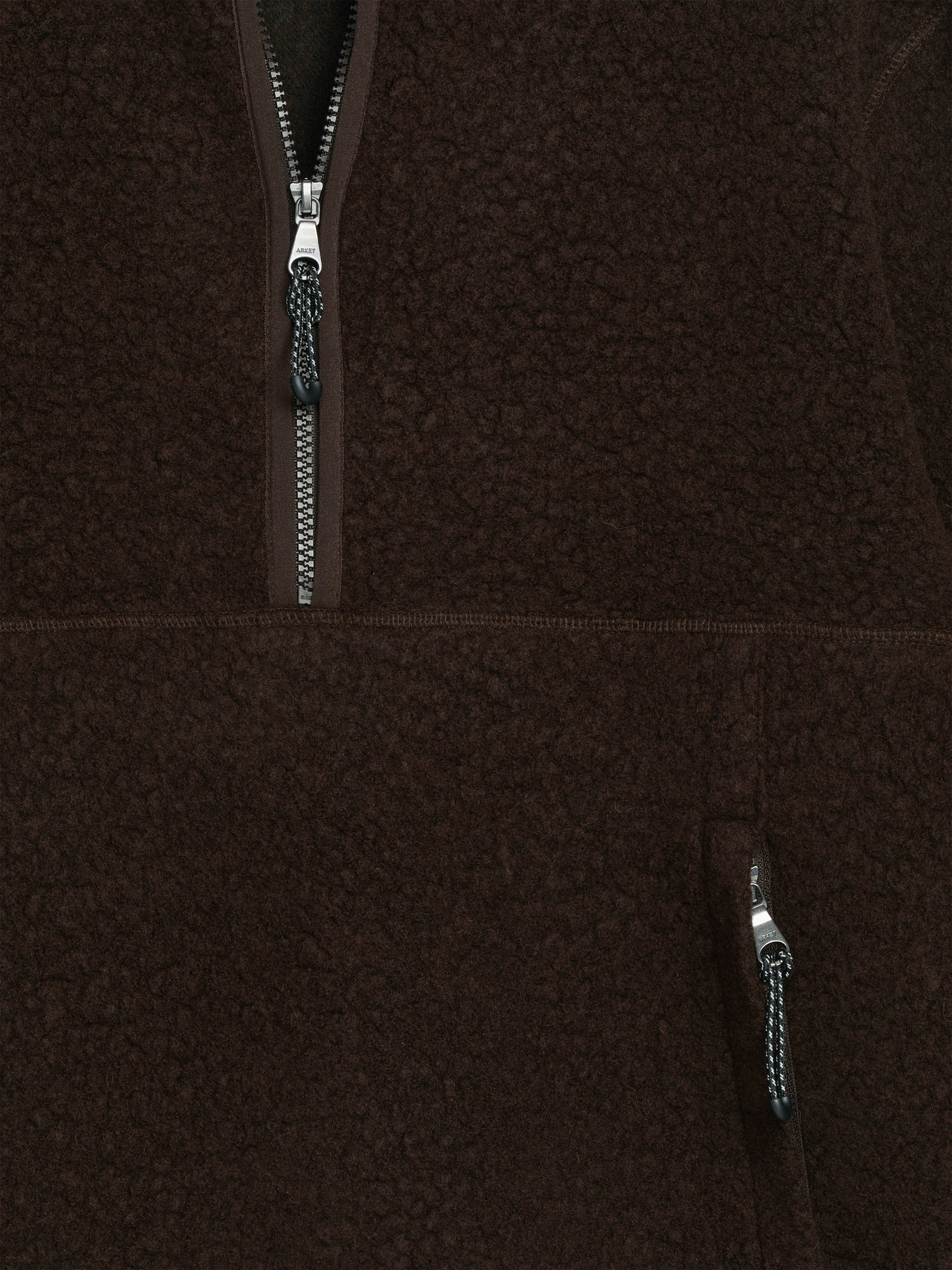 Sweat demi-zippé en laine mélangée - Marron - Loose fit - Homme - StillMedia/DescriptiveDetail - 2