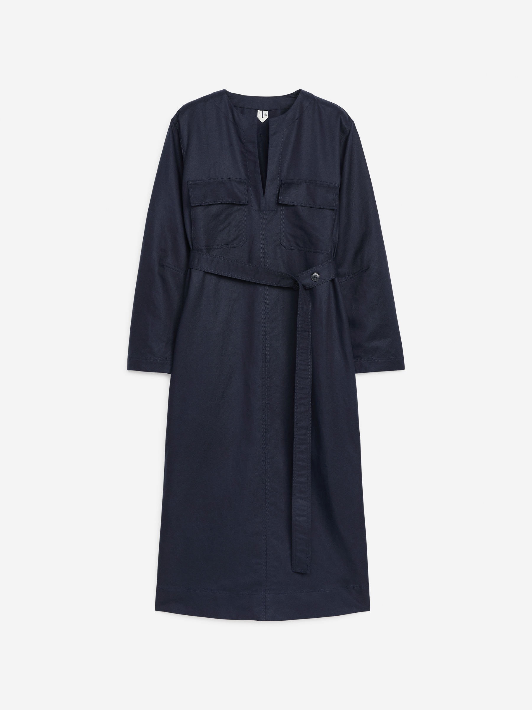 Kleid aus Leinen und Lyocell - Dunkelblau - Regular Fit - Damen - StillMedia/DescriptiveStillLife - 3