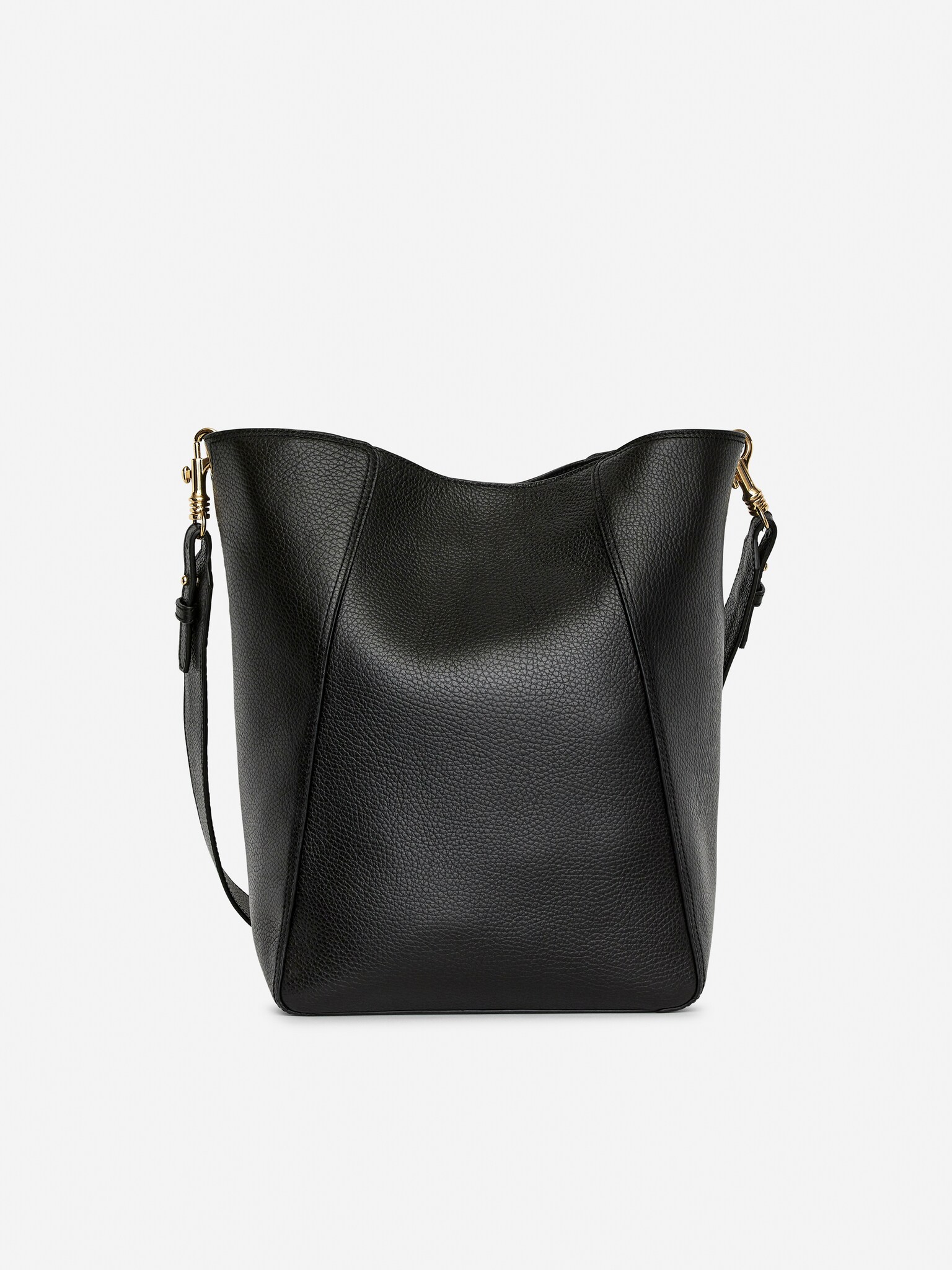 Sac seau en cuir - Noir