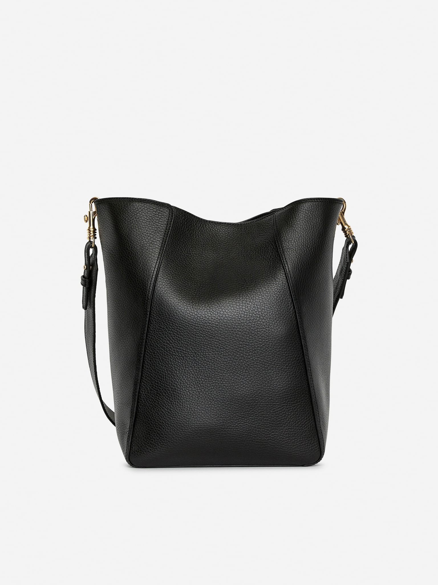 Bucket Bag aus Leder - Schwarz