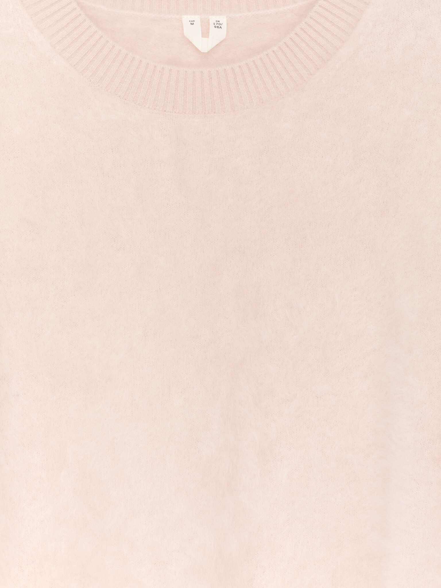 Pull en pur cachemire brossé​ - Rose poudré/Noir - 5