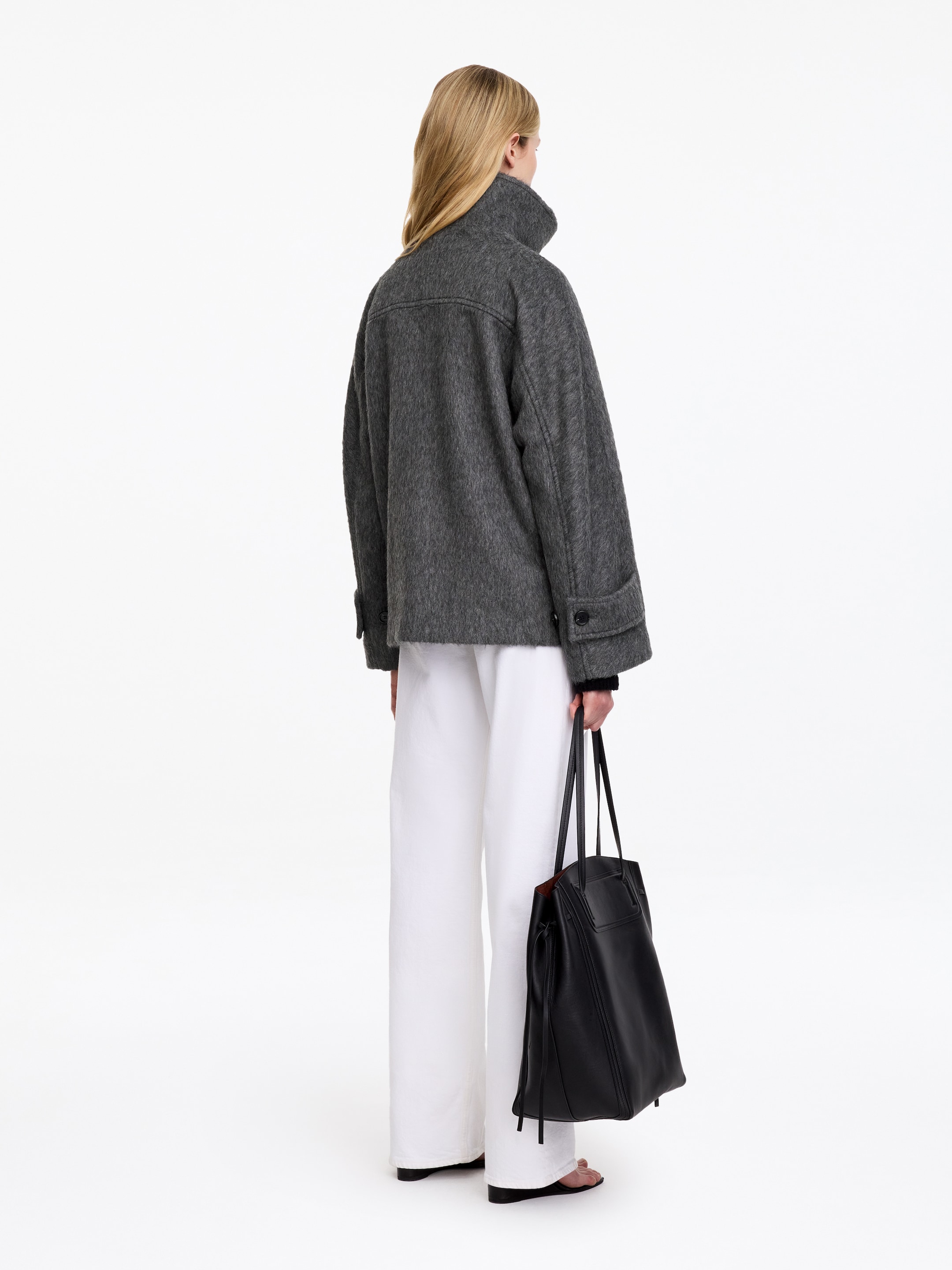 Wool-Alpaca Blend Jacket - Grey - Relaxed fit - women - StillMedia/Lookbook - 4