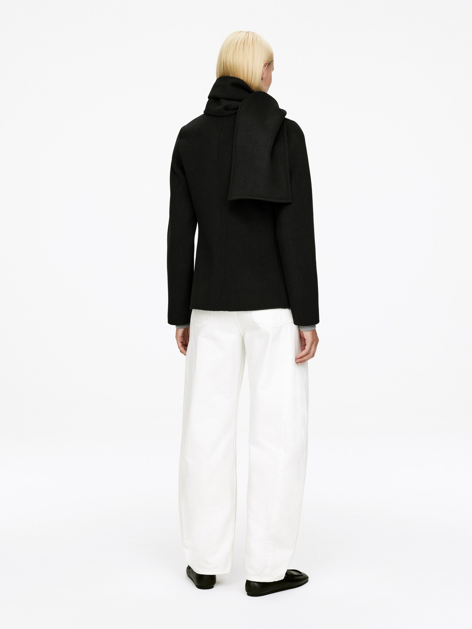 Blazer en laine doublée mélangée - Noir/Bordeaux - 5