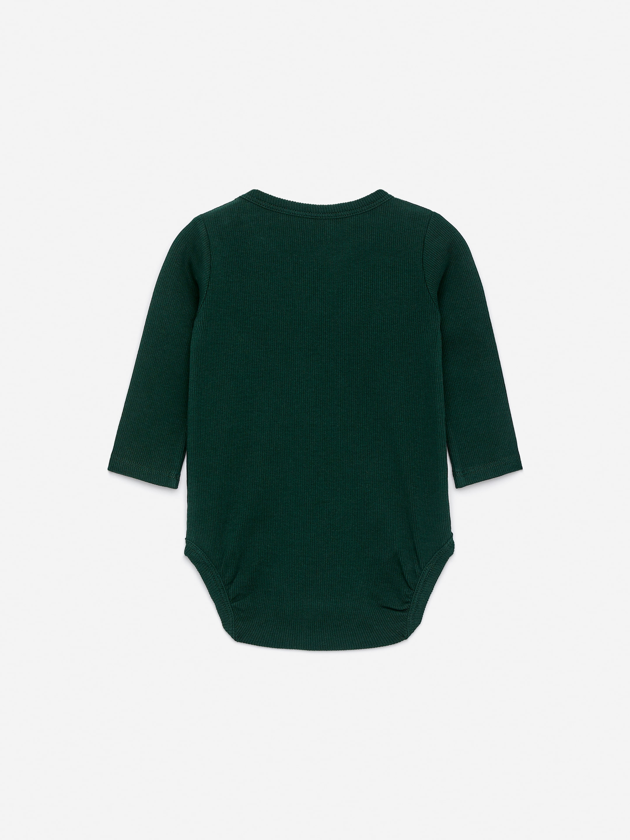 Vis større bilde: Ribbed Long-Sleeve Bodysuit - Mørkegrønn - BARN | H&M NO 2