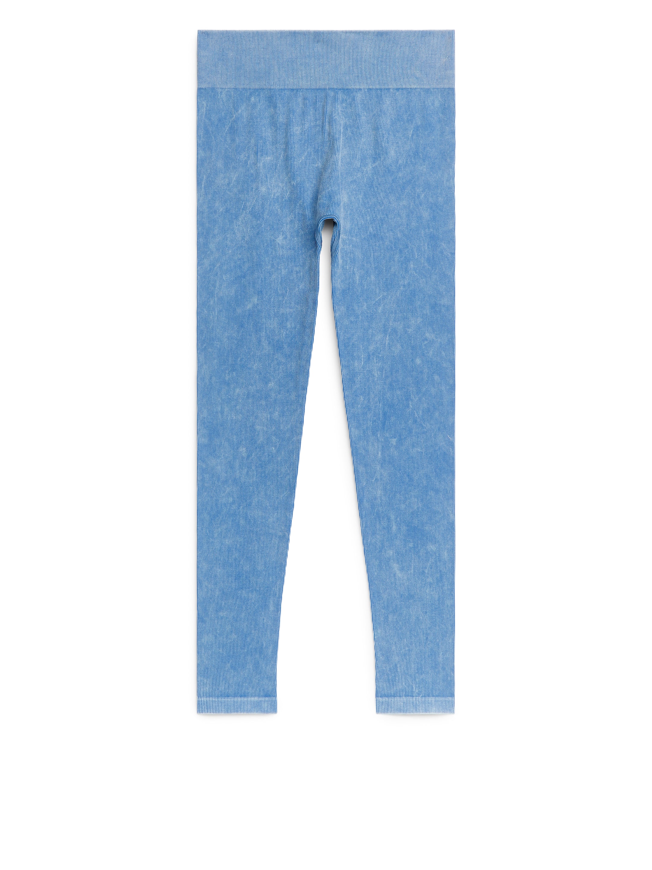 Seamless ribbade leggings - Tvättad blå - Slim fit - Women - StillMedia/DescriptiveStillLife - 1
