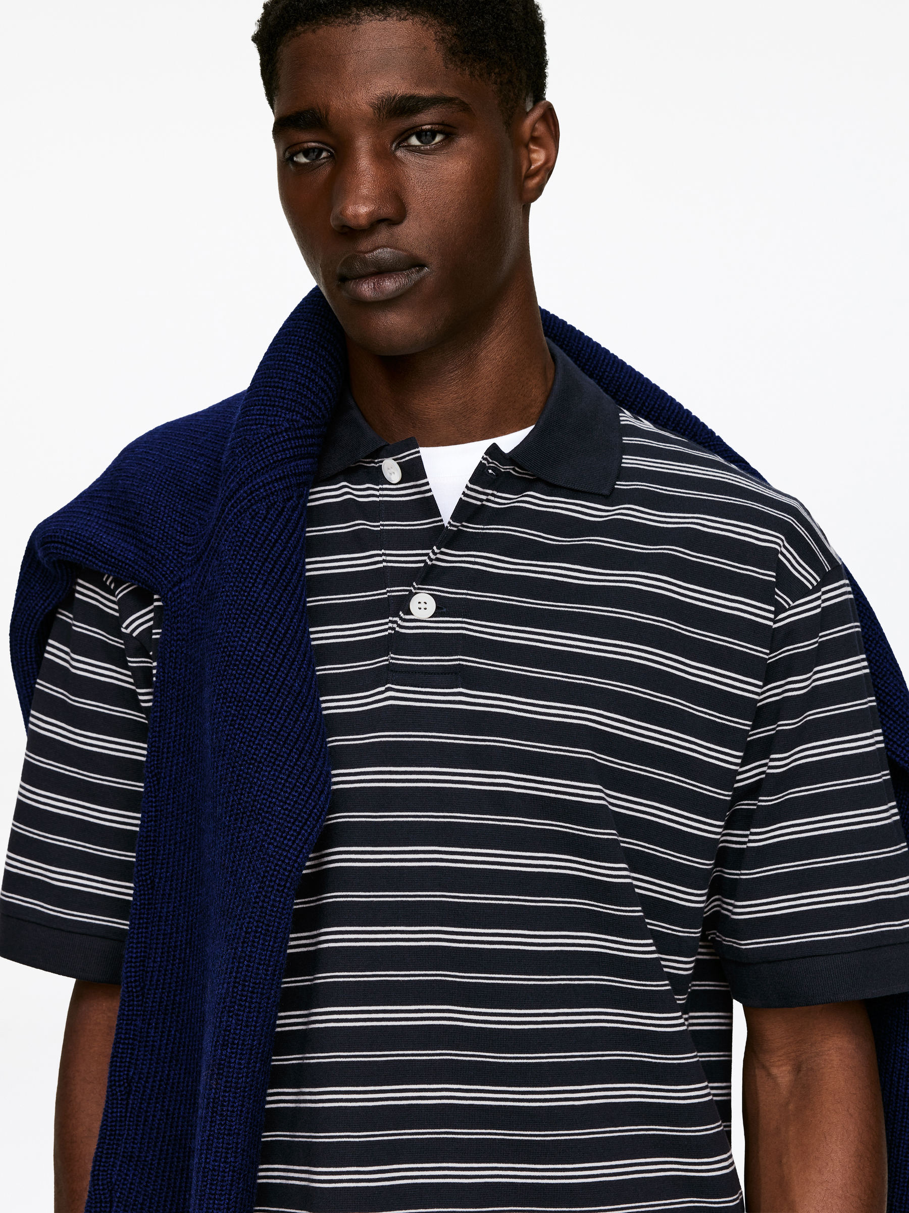 Cotton Polo Shirt - Dark Blue - Regular fit - Men - StillMedia/Lookbook - 9