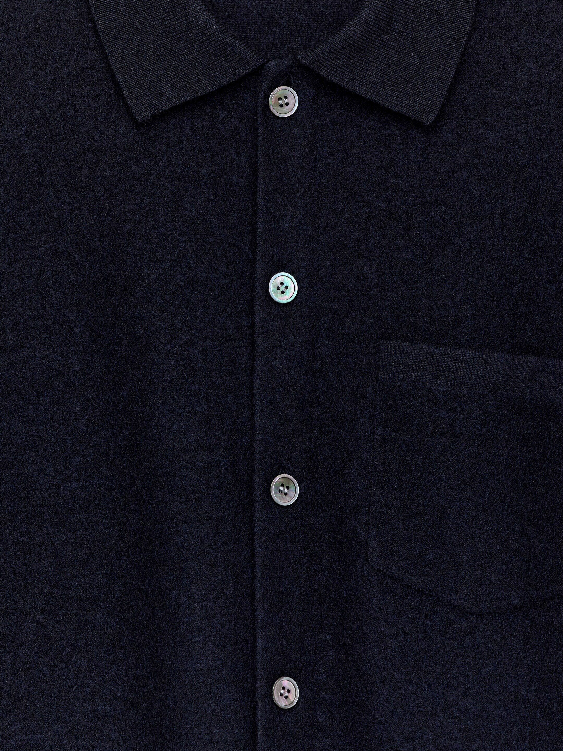 Προβολή μεγαλύτερης εικόνας: Ζακέτα από βρασμένο μαλλί - Σκούρο μπλε - Men | H&M GR 6