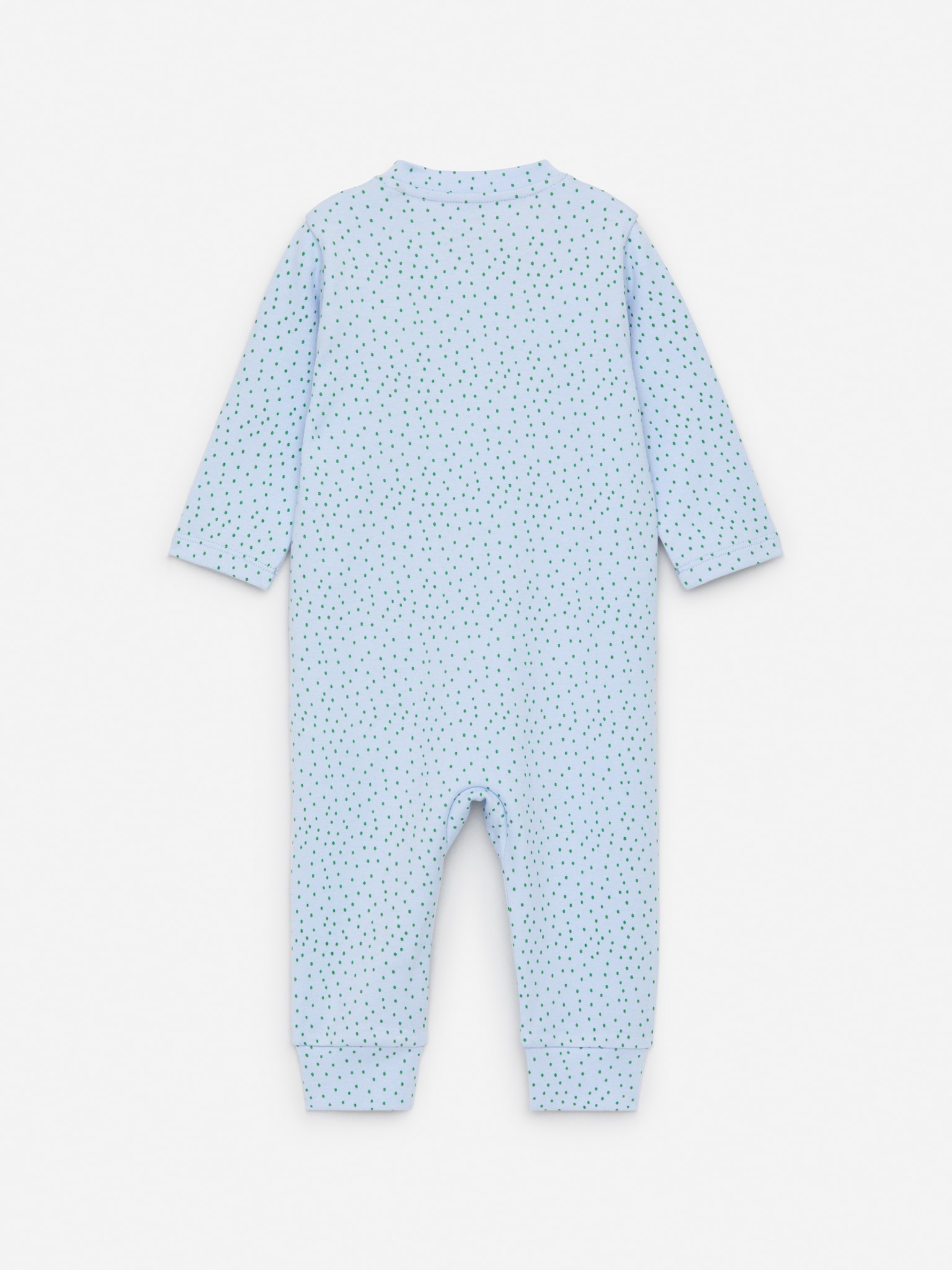 All-In-One Pyjama - Light Blue/Green Dots - 3