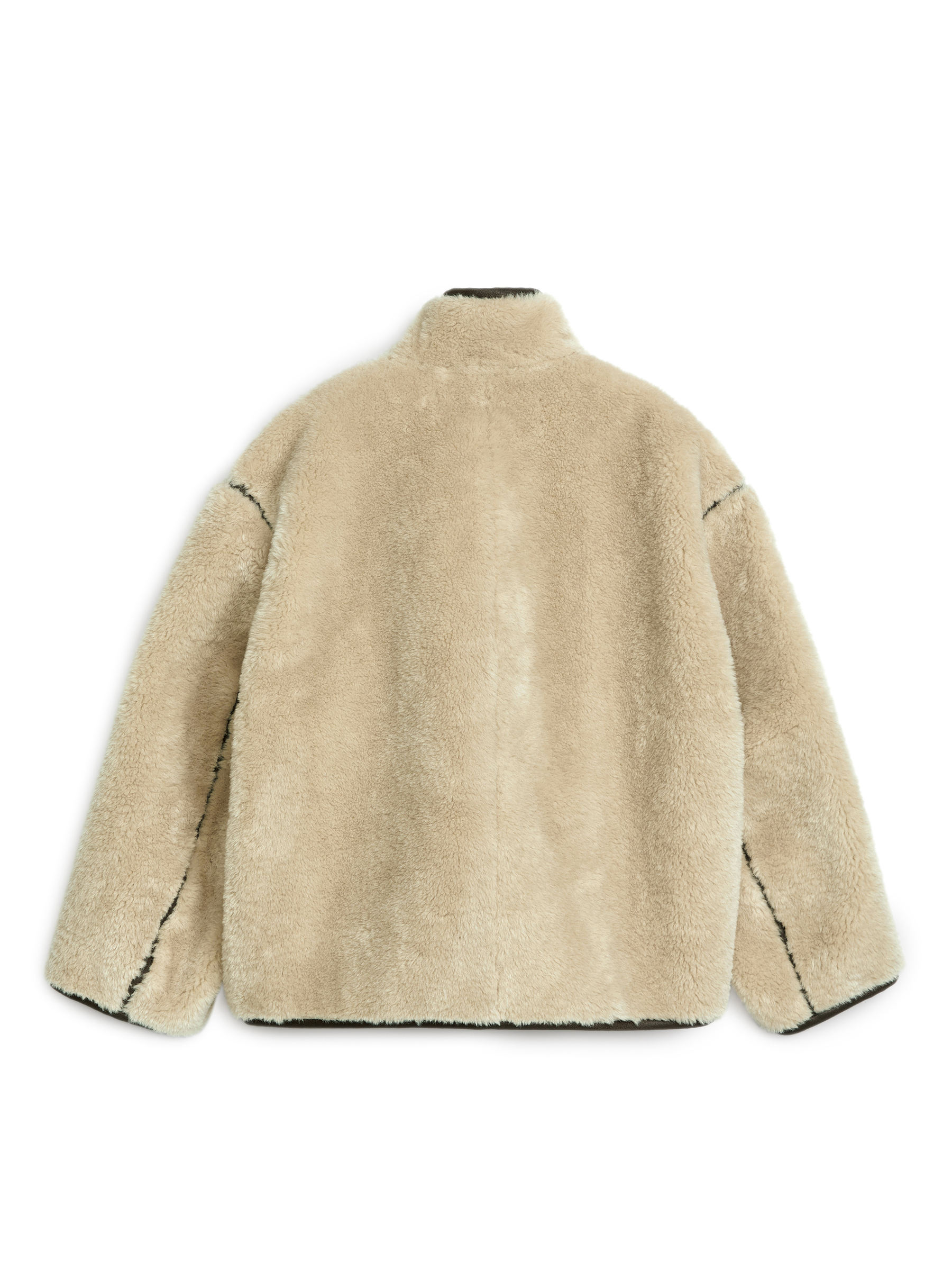 Faux Fur Jacket - Beige/Brown - Relaxed fit - Women - StillMedia/DescriptiveStillLife - 1