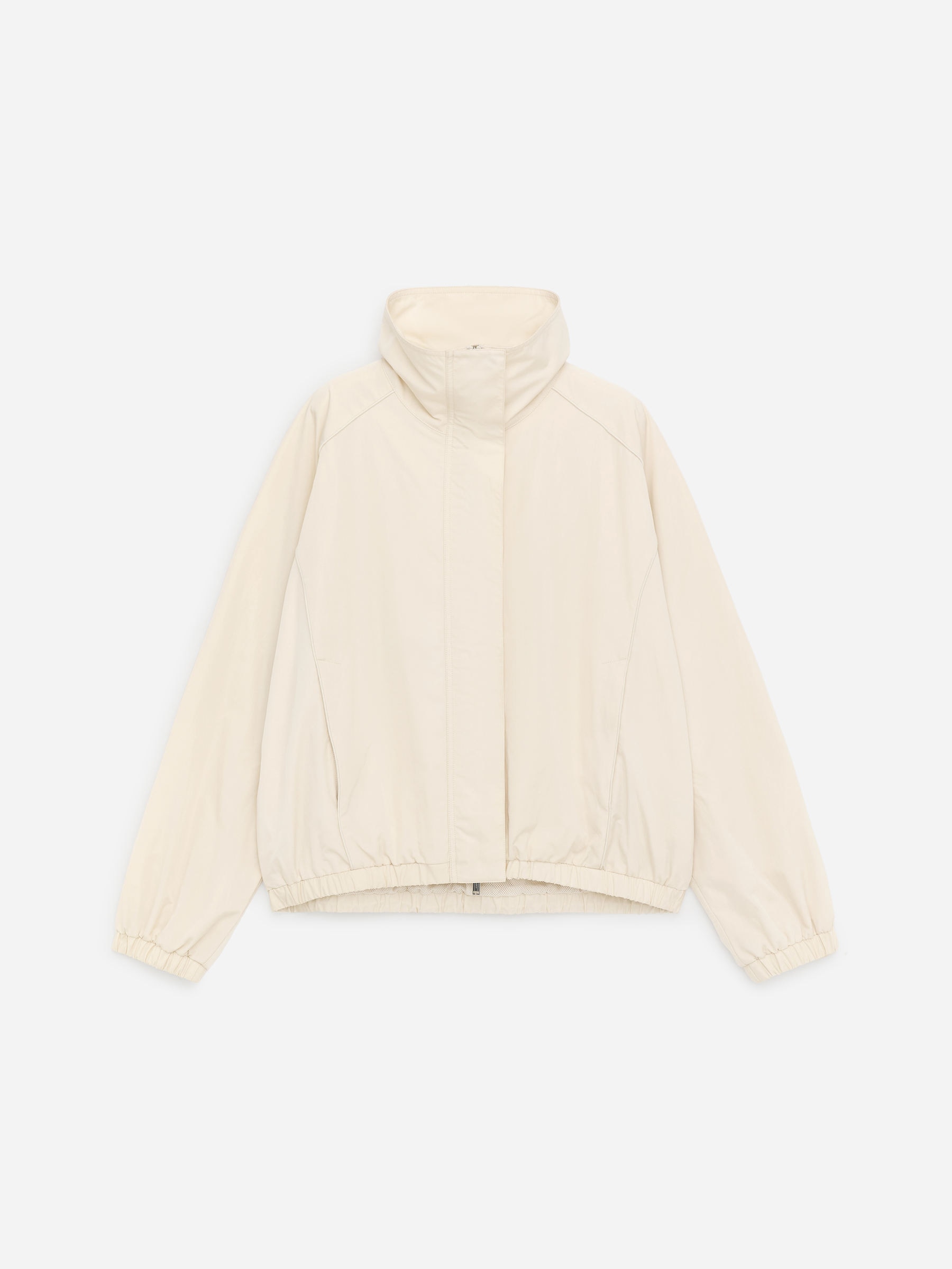 Giacca in nylon con collo a imbuto - Bianco sporco - Oversize - Women - StillMedia/DescriptiveStillLife - 2