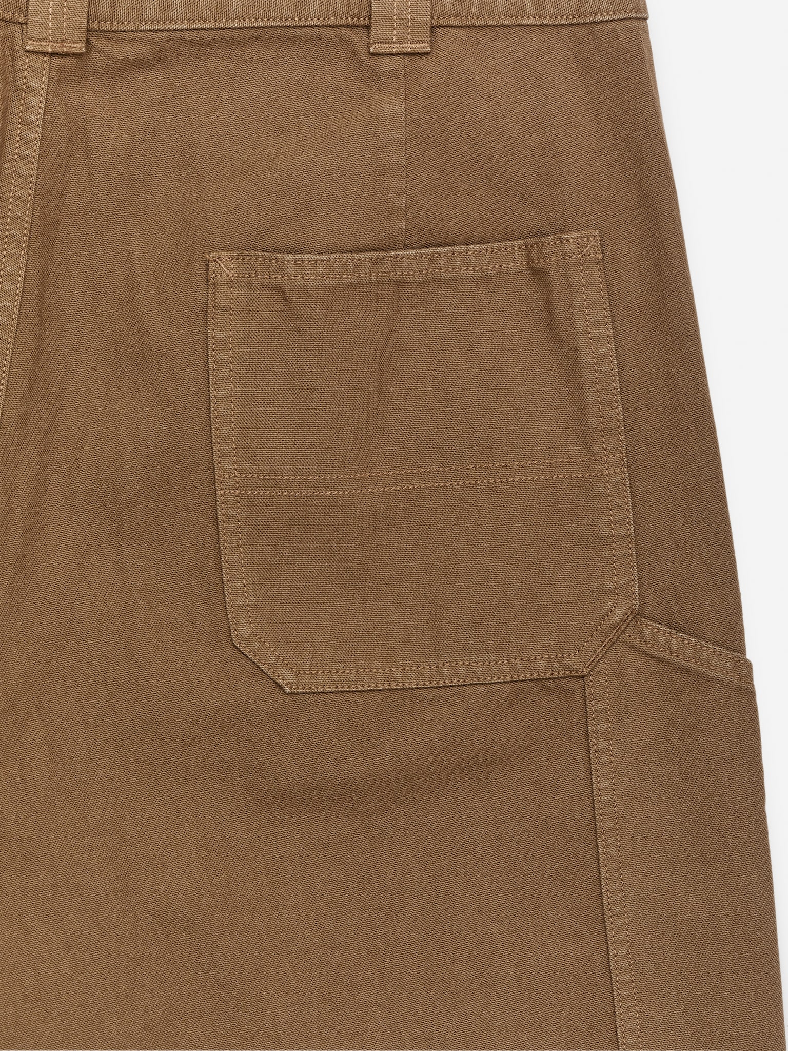 Pantalon de bureau coupe ample - Marron/Blanc cassé - 5