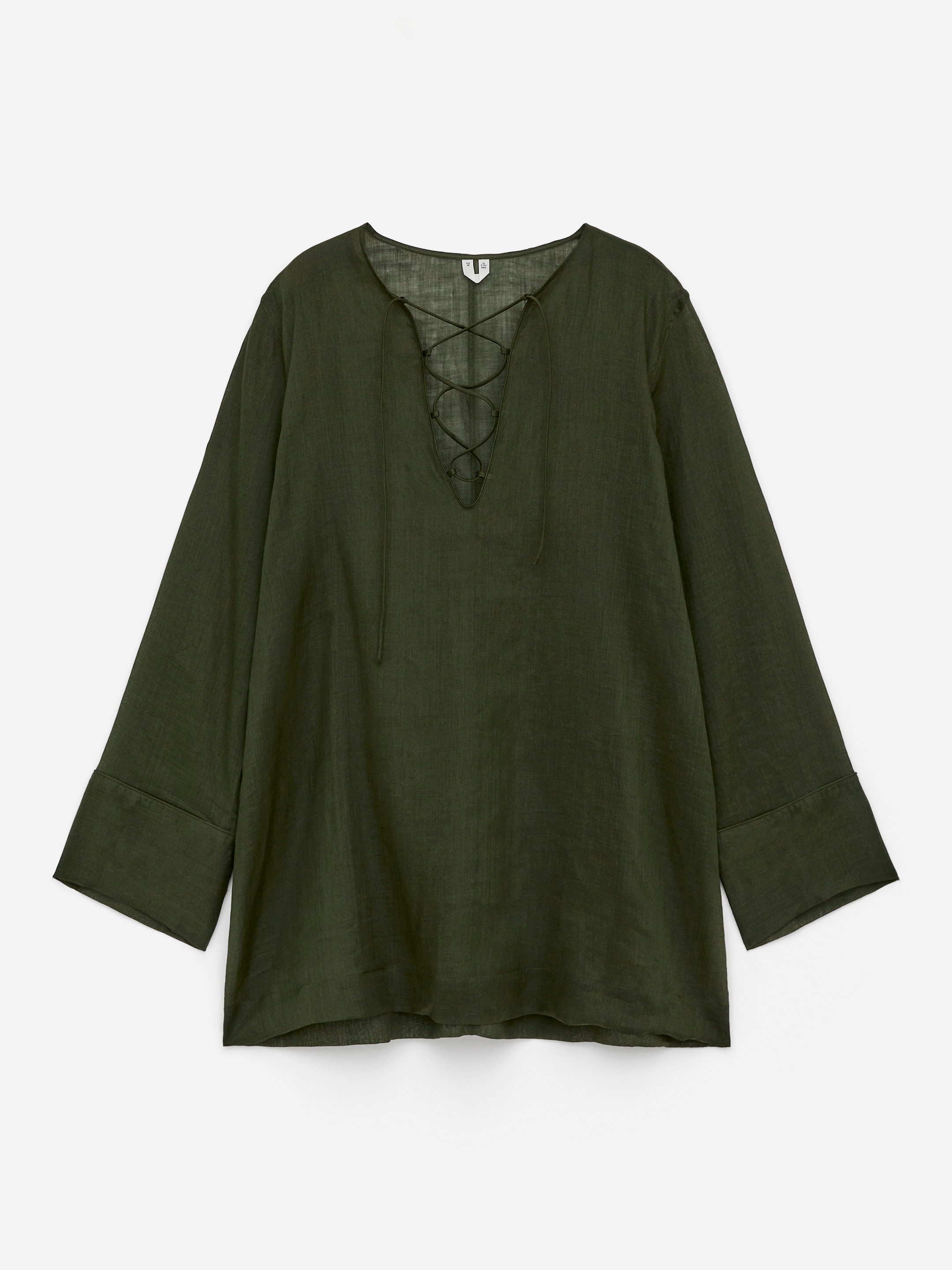 Näytä suurempi kuva: Rantamekko ramikuitua - Tummanvihreä - NAISET | H&M FI 5